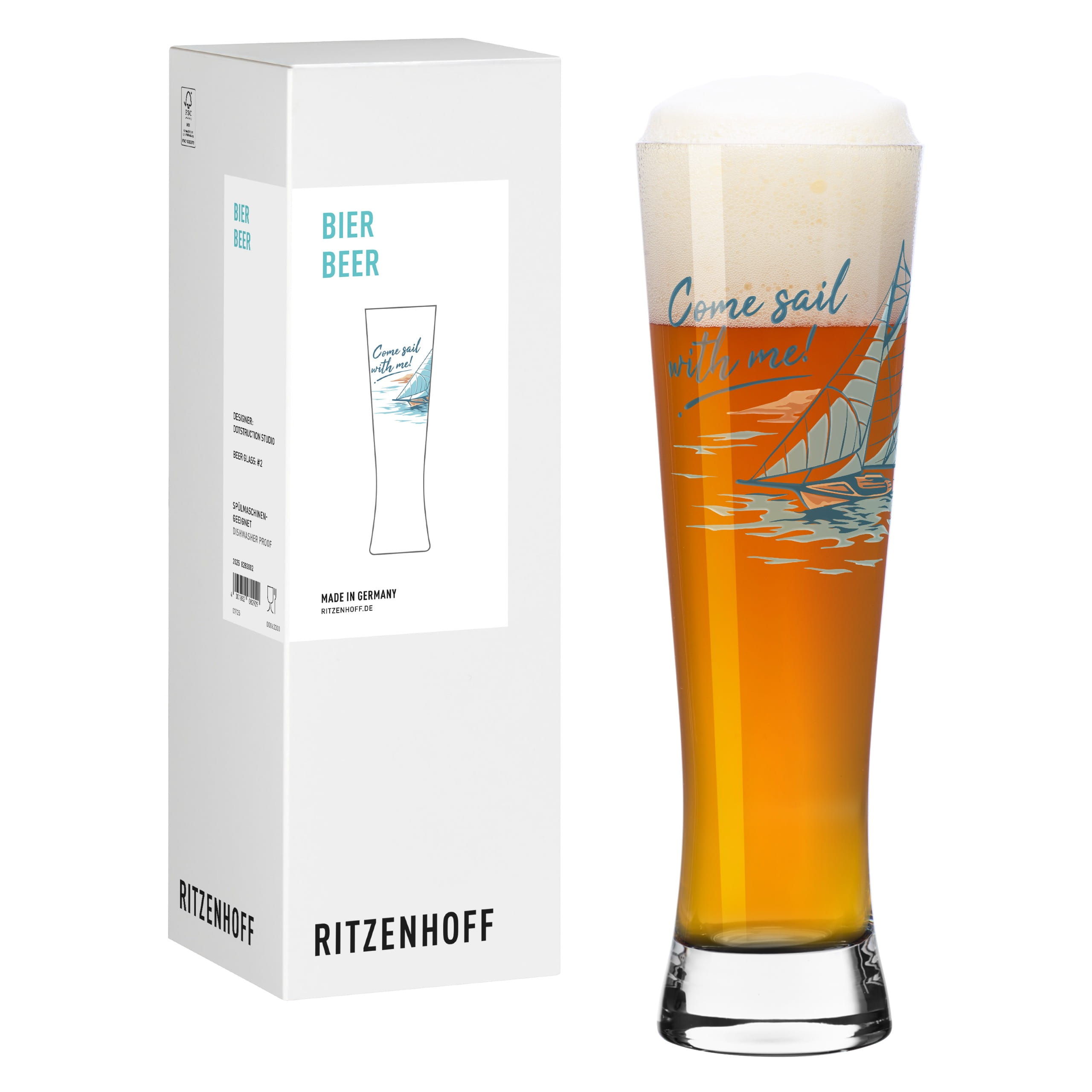 SEGELN BIERGLAS #2 VON DOTSTRUCTION STUDIOS