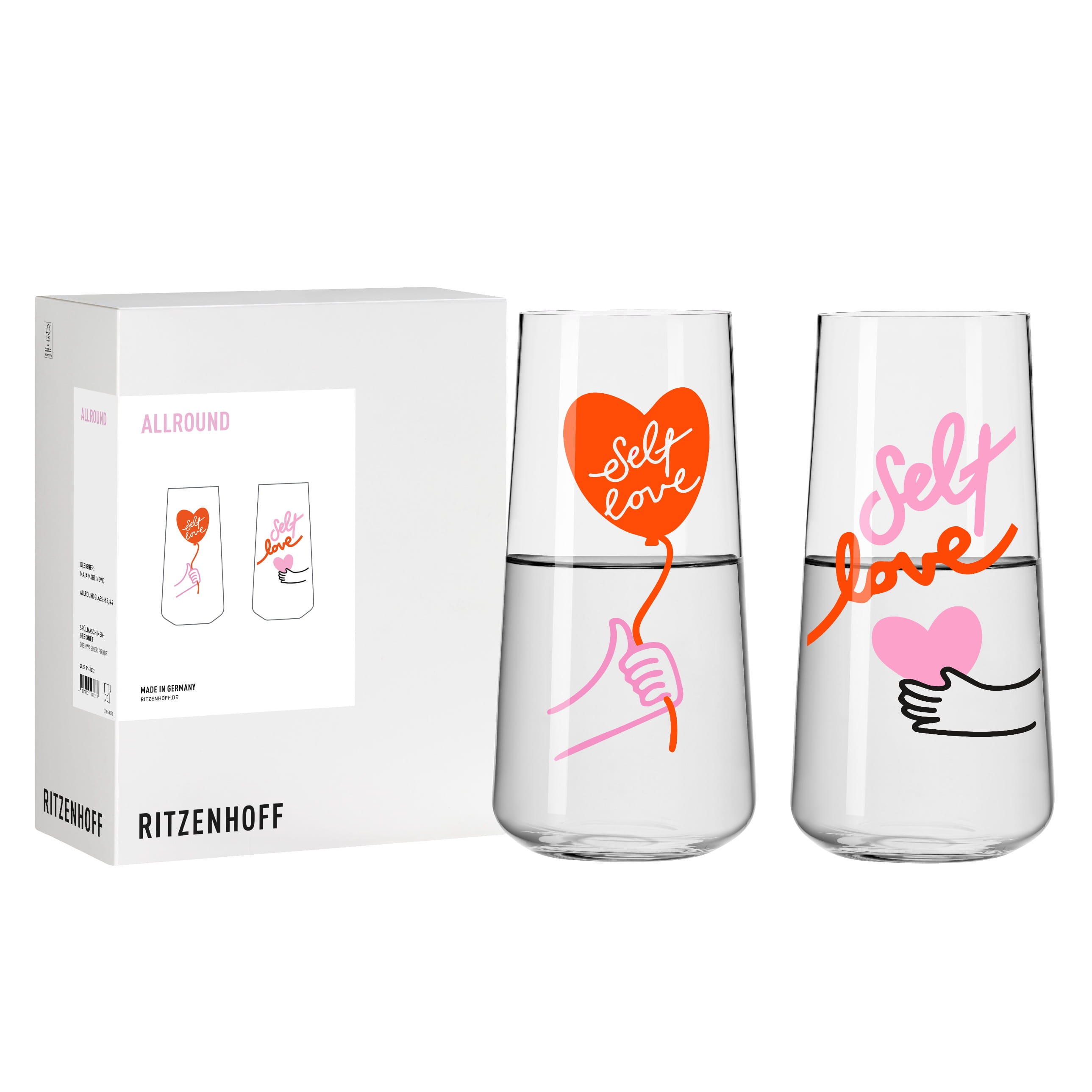 FEEL GOOD UNIVERSAL GLASS SET #3 #4 BY MAJA MARTINOVIC