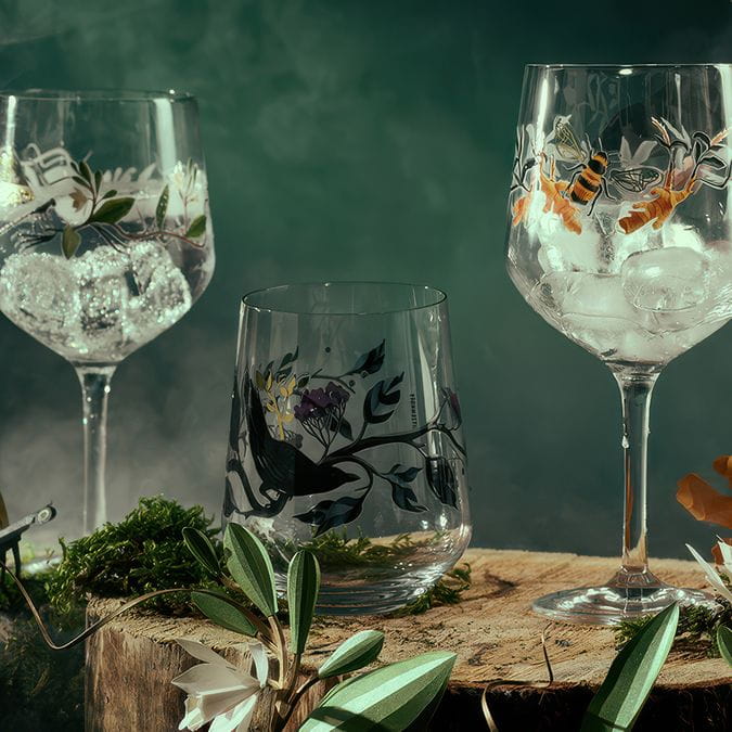 BOTANIC GLAMOUR GIN GLASS SET #3, #4 BY JOYANNE HORSCROFT BOTANIC GLAMOUR GIN GLASS SET #3, #4 BY JOYANNE HORSCROFT