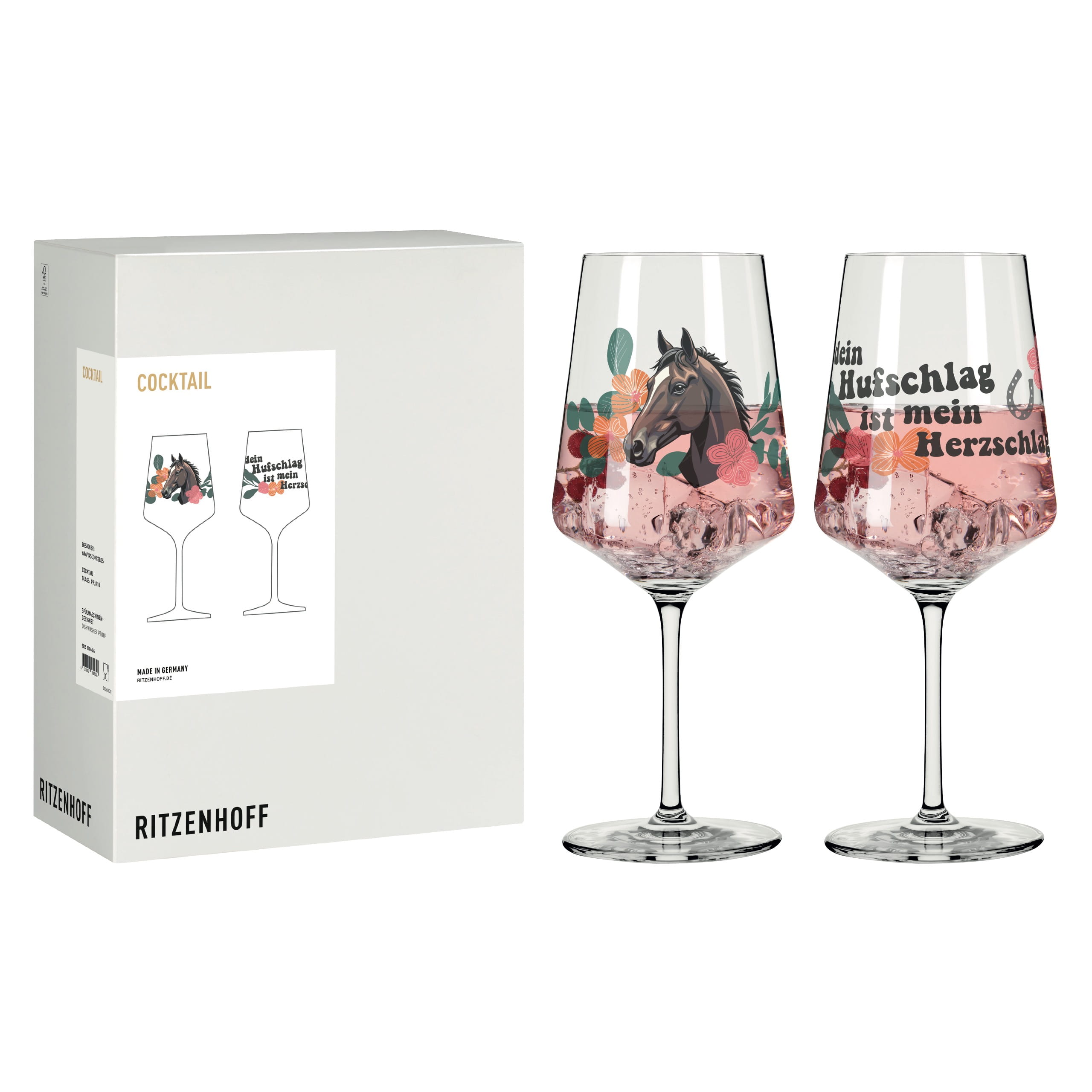 REITGOLD COCKTAILGLAS-SET #9 #10 VON ANA VASCONCELOS