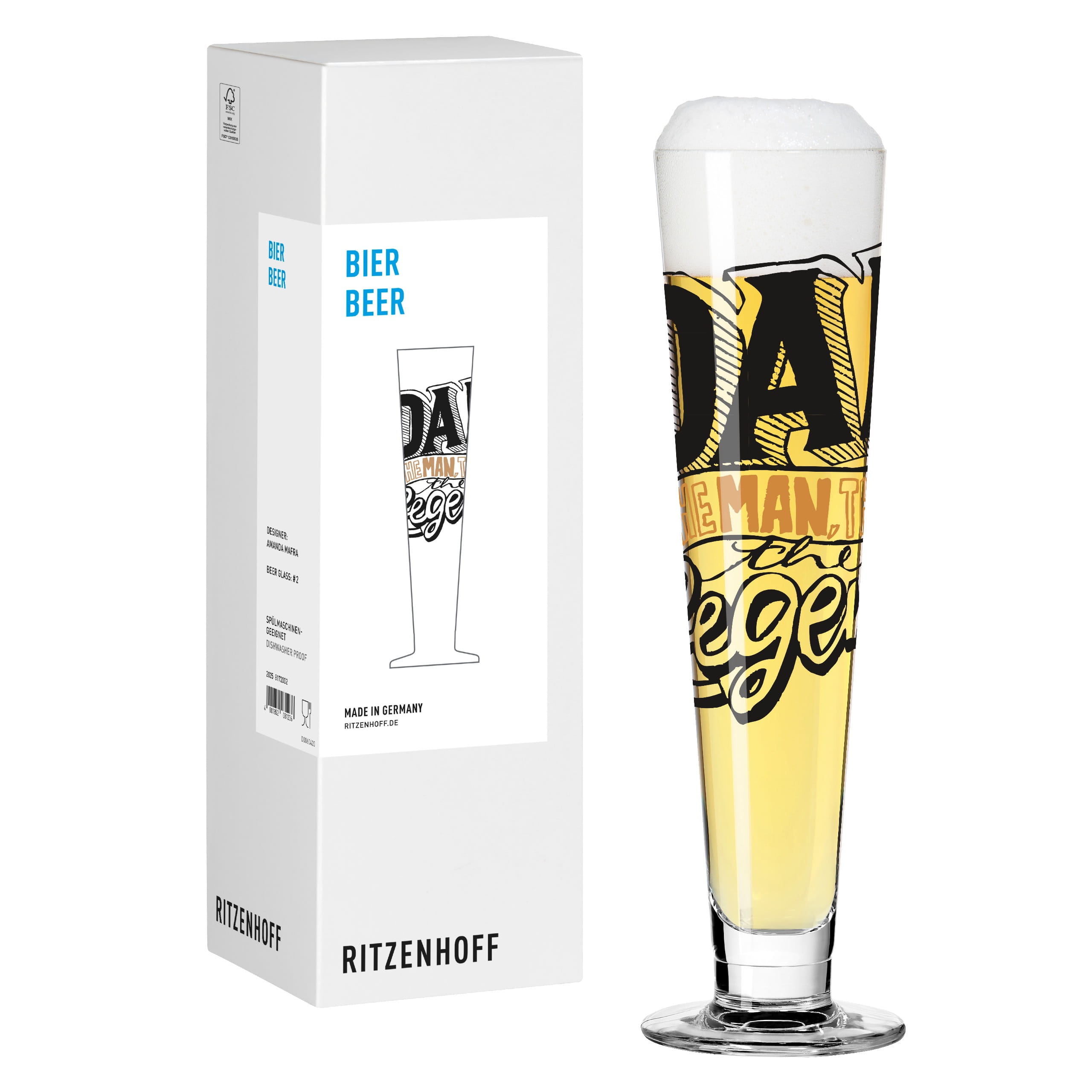 CITATIONS VERRE À BIÈRE F25 PAR AMANDA MAFRA