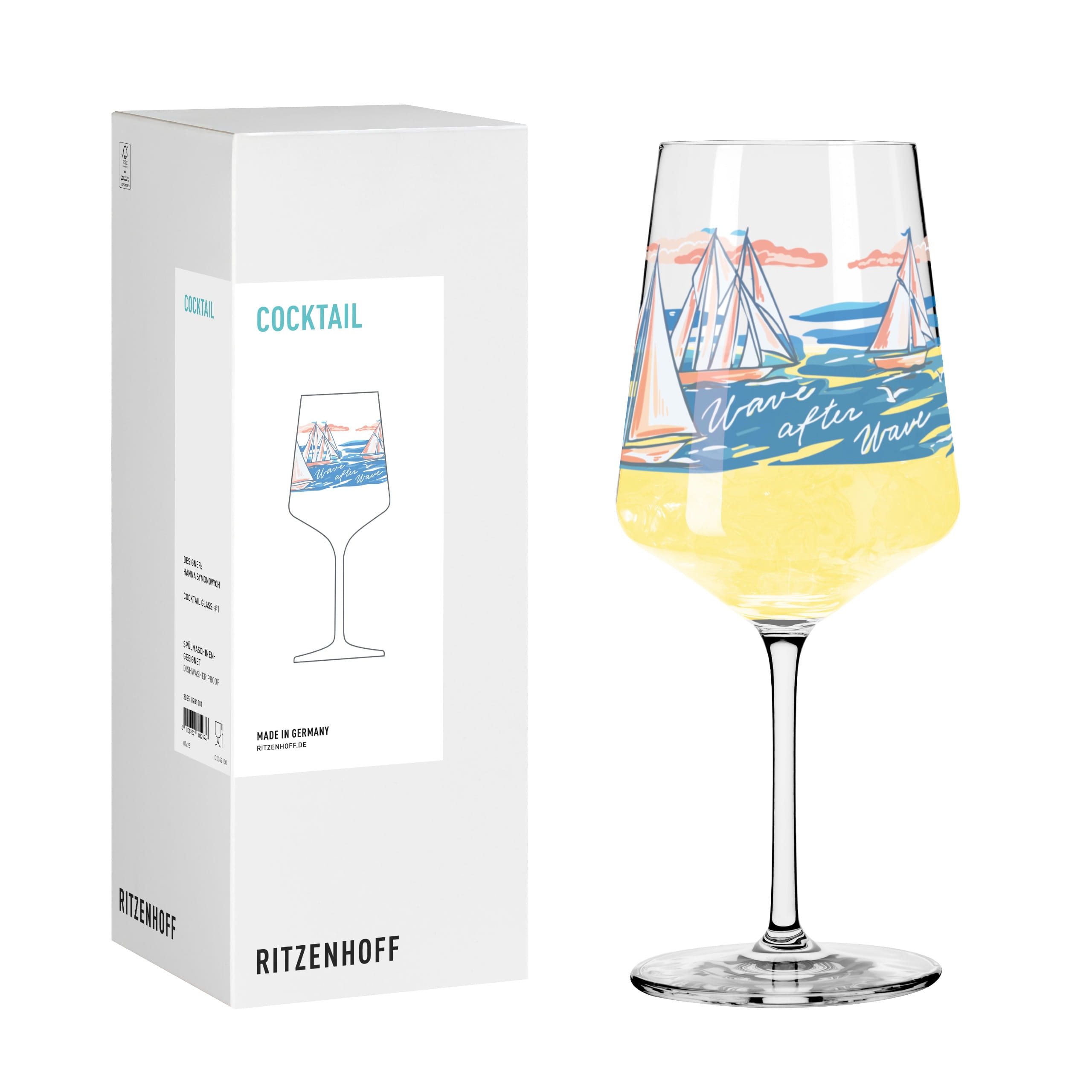EXPLORER COCKTAIL GLASS #1 BY HANNA SYMONOVYCH