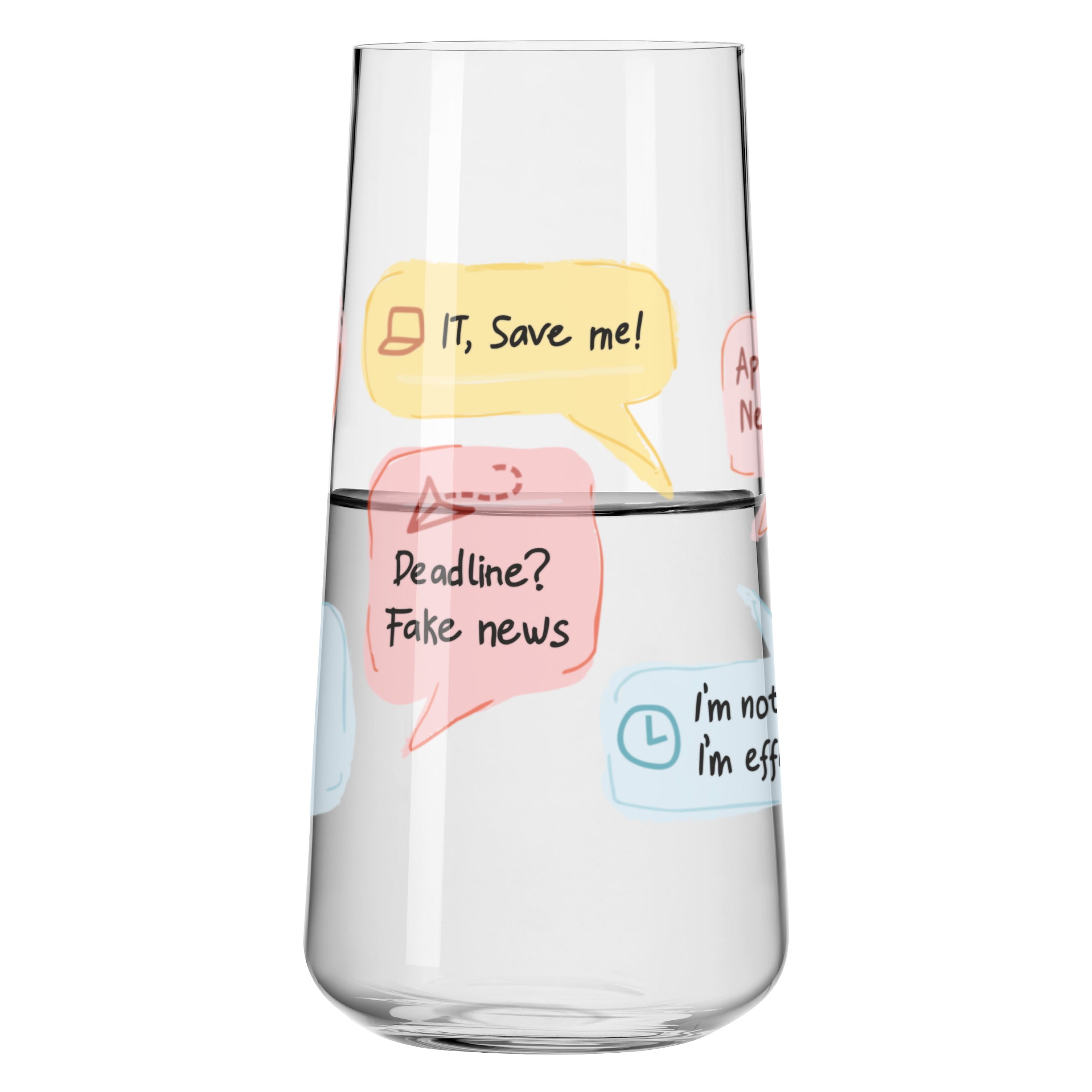 SAYINGS UNIVERSAL DRINKING GLASS H25 BY ZAHRIL MUBAZA