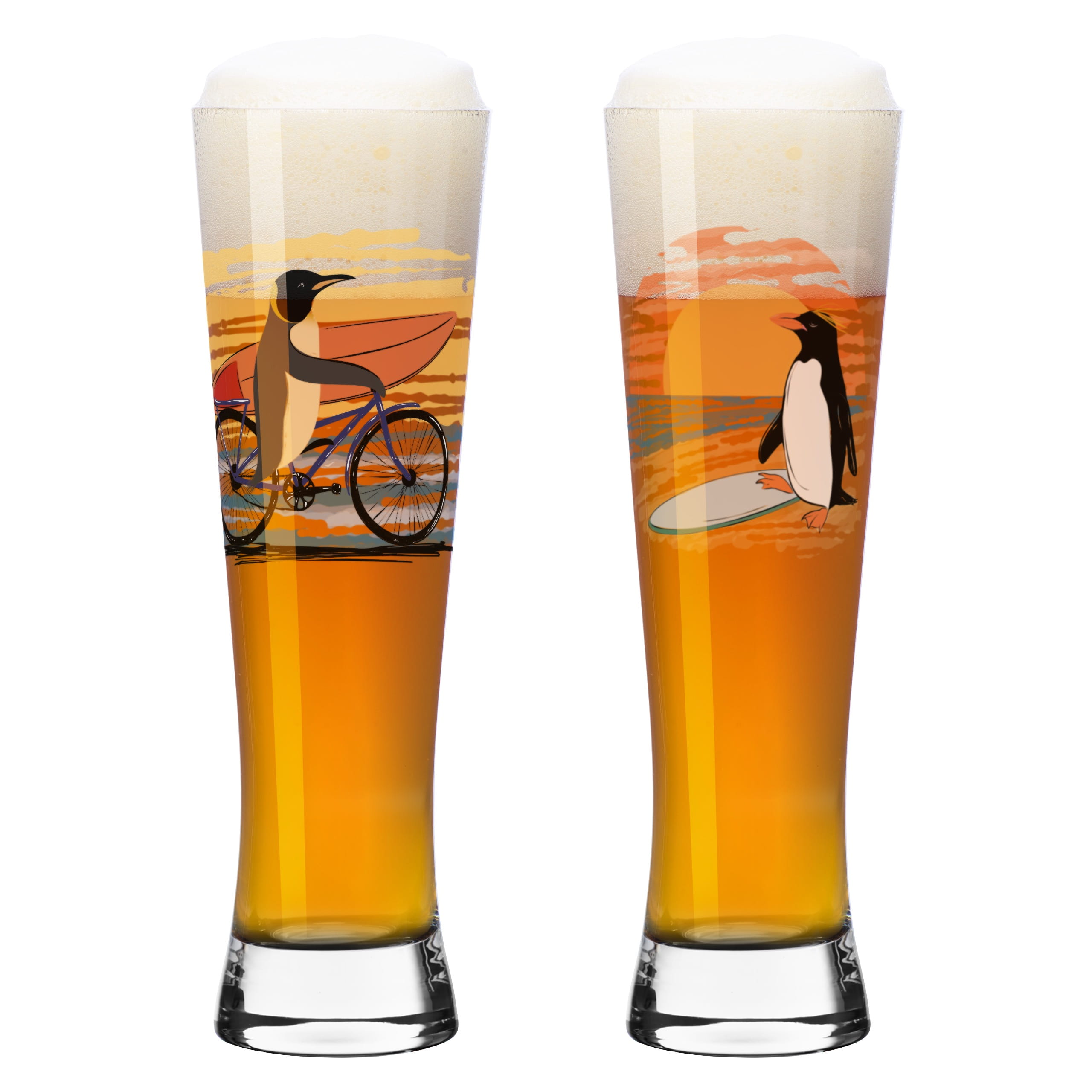 EXPLORER BEER GLASS SET #1 #2 BY RITZENHOFF DESIGN TEAM