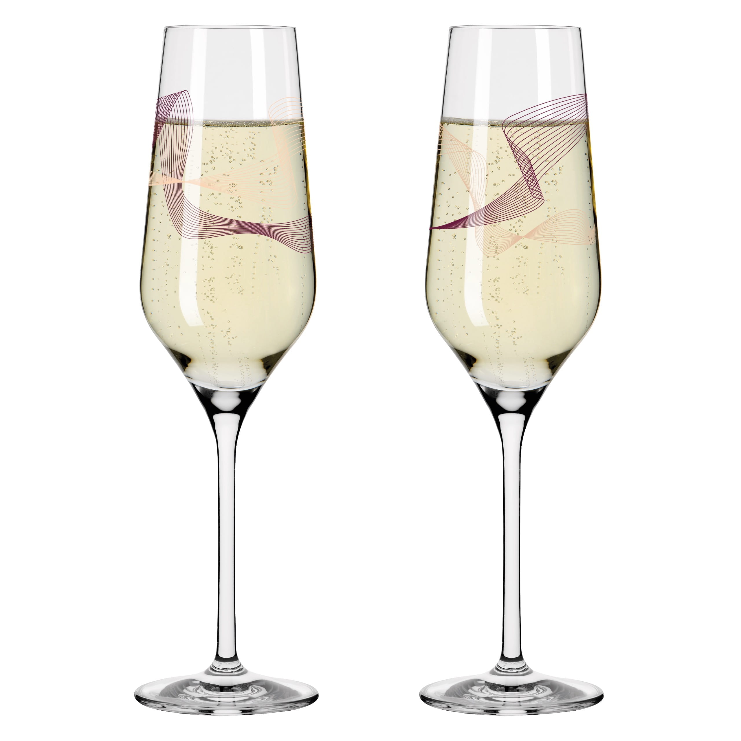 KRISTALLWIND CHAMPAGNERGLAS-SET #1, #2 VON ROMI BOHNENBERG