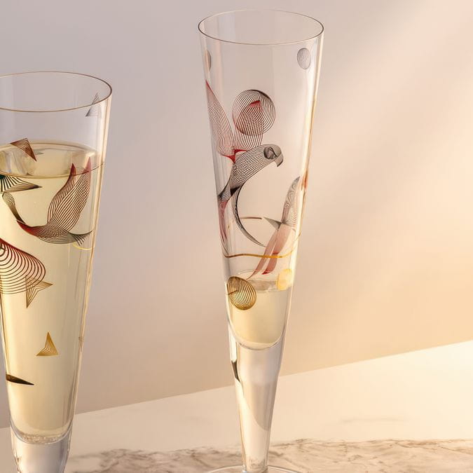 GOLDNACHT CHAMPAGNE GLASS SET H24 BY SONJA EIKLER GOLDNACHT CHAMPAGNE GLASS SET H24 BY SONJA EIKLER