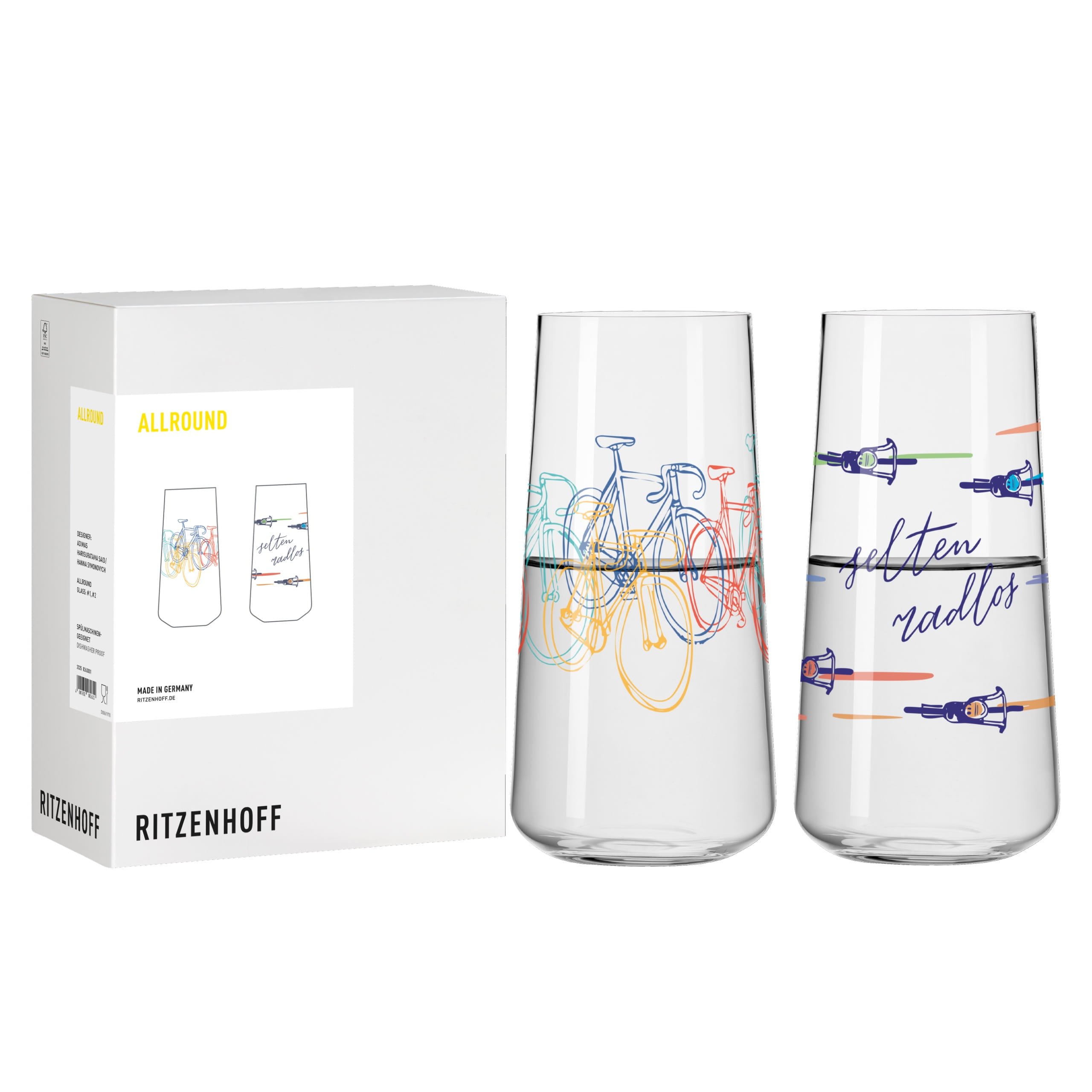 CYCLISME SET DE VERRES UNIVERSELS #1 #2 PAR ADIMAS HARISURATAMA SAID, HANNA SYMONOVYCH