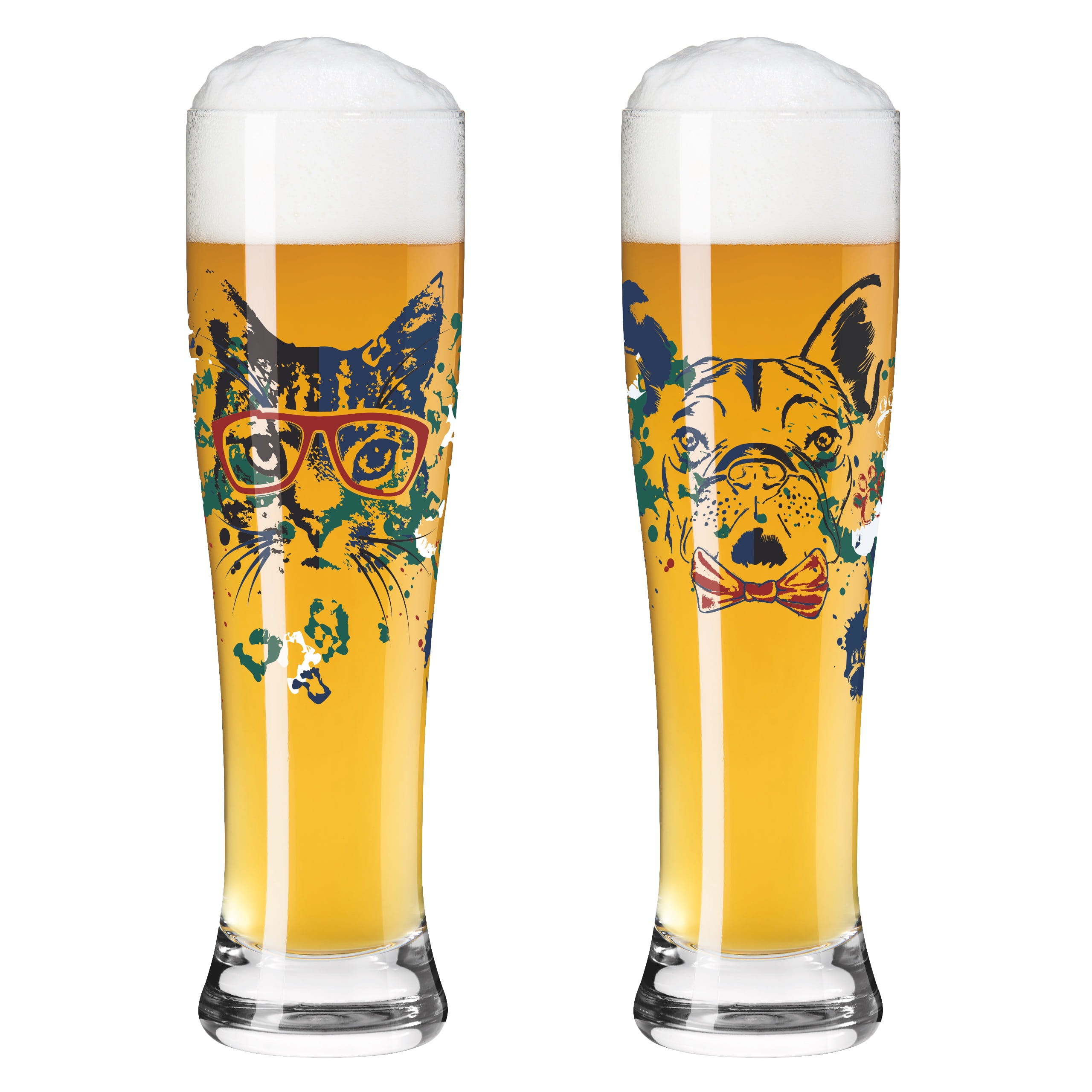 PET LOVERS WHEAT BEER GLASS SET #1 #2 BY CAROLIN OLIVEIRA PET LOVERS WHEAT BEER GLASS SET #1 #2 BY CAROLIN OLIVEIRA