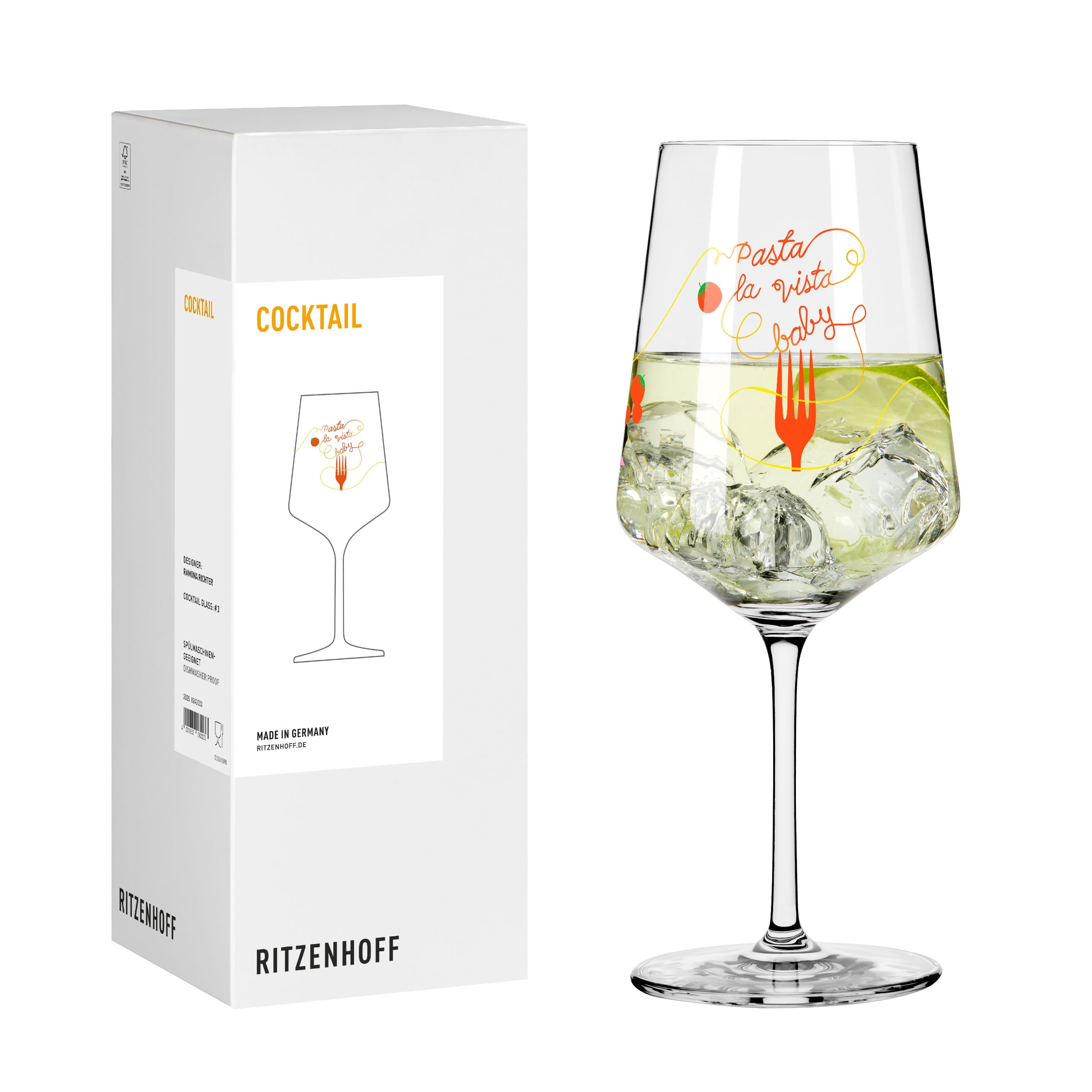 GRILL + COOK COCKTAIL GLASS #3 BY RAMONA RICHTER