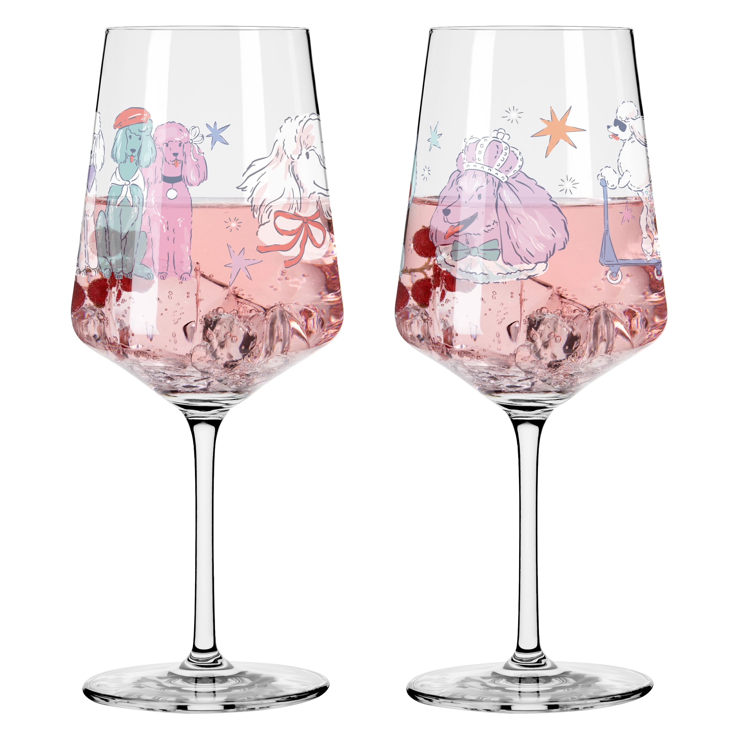 TIERISCH GLÜCKLICH COCKTAILGLAS-SET #3 #4 VON HANNA SYMONOVYCH