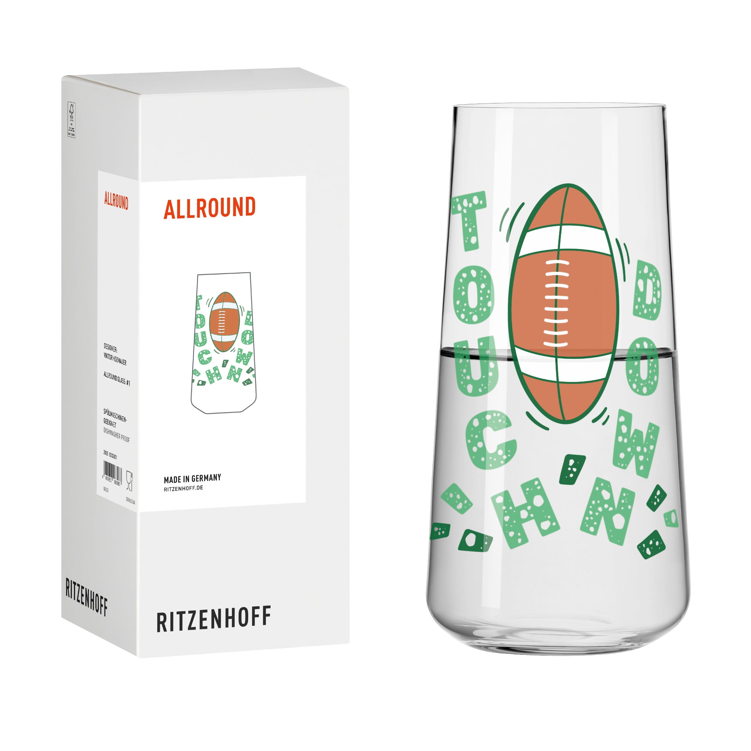 VERRE UNIVERSEL FOOTBALL AMÉRICAIN #1 DE VIKTOR KOZMAJER VERRE UNIVERSEL FOOTBALL AMÉRICAIN #1 DE VIKTOR KOZMAJER