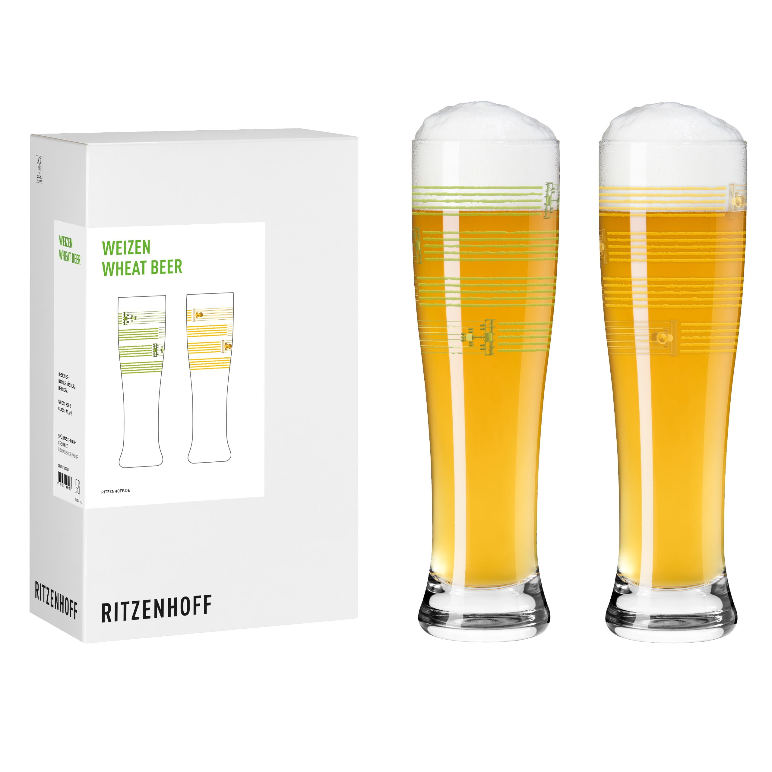 FARM WEIZENBIERGLAS #1 #2 VON NATALIE VÁSQUEZ HERRERA