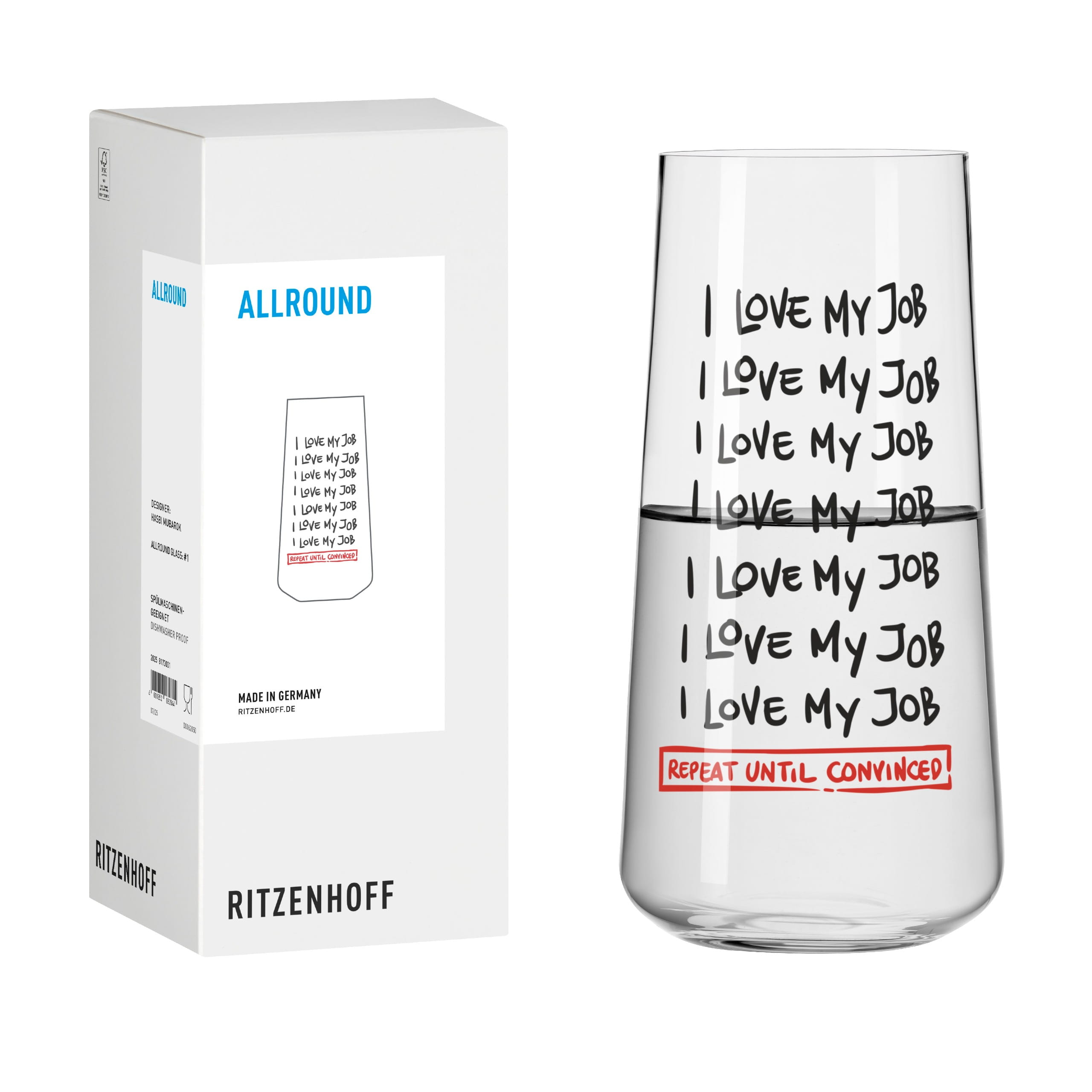 SAYINGS UNIVERSAL DRINKING GLASS H25 BY HASBI MUBAROK