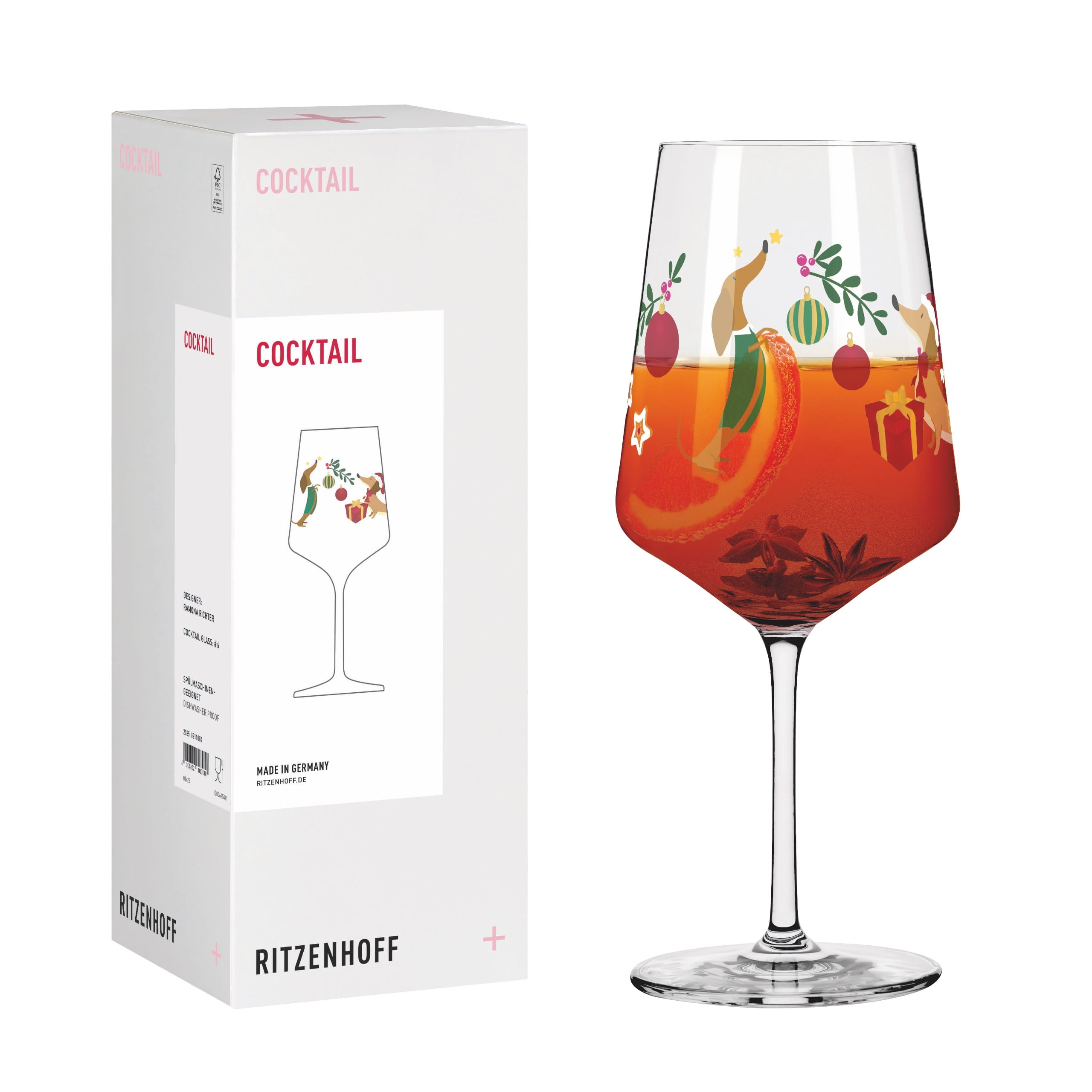 WEIHNACHTEN COCKTAILGLAS #6 VON RAMONA RICHTER