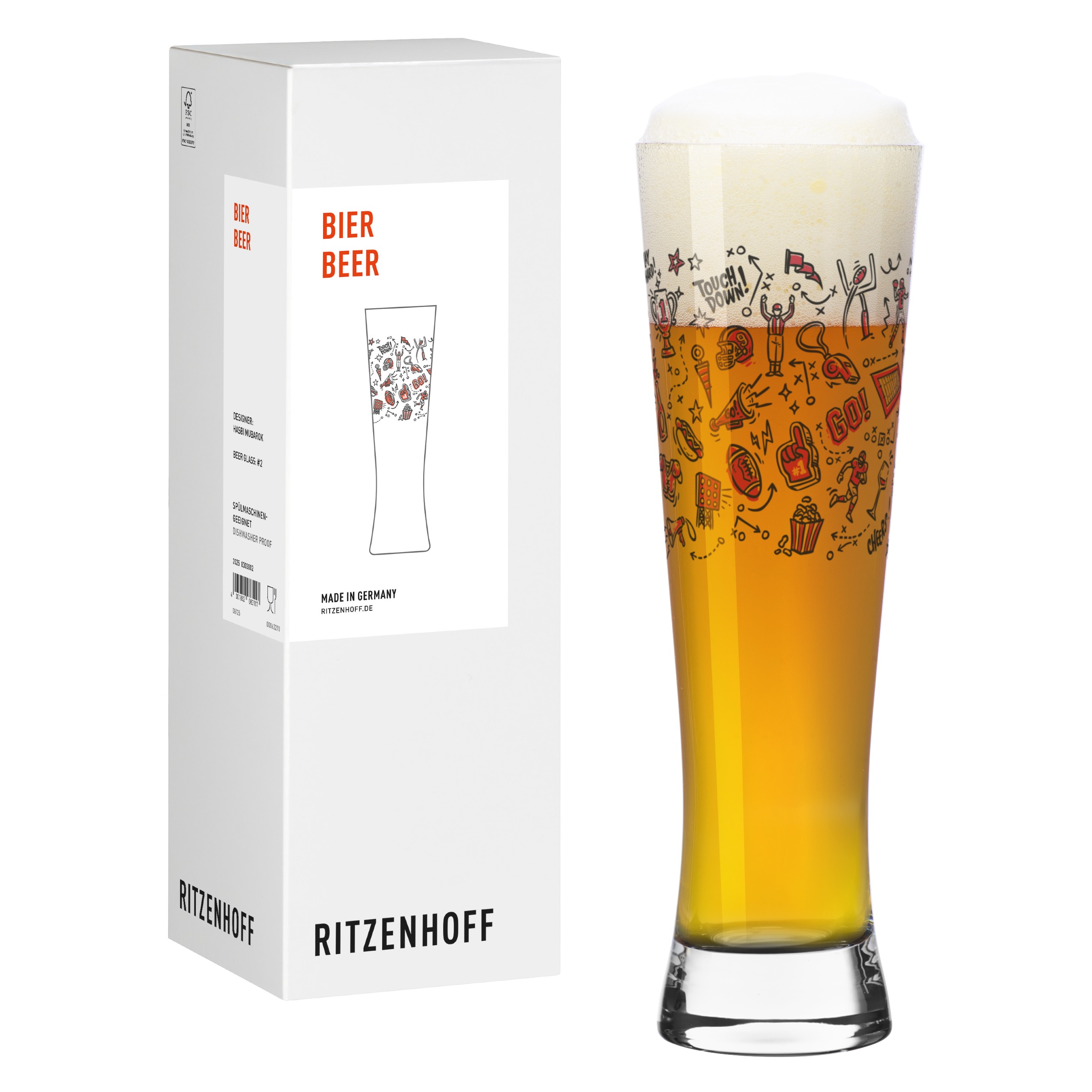 FOOTBALL BIERGLAS #2 VON HASBI MUBAROK
