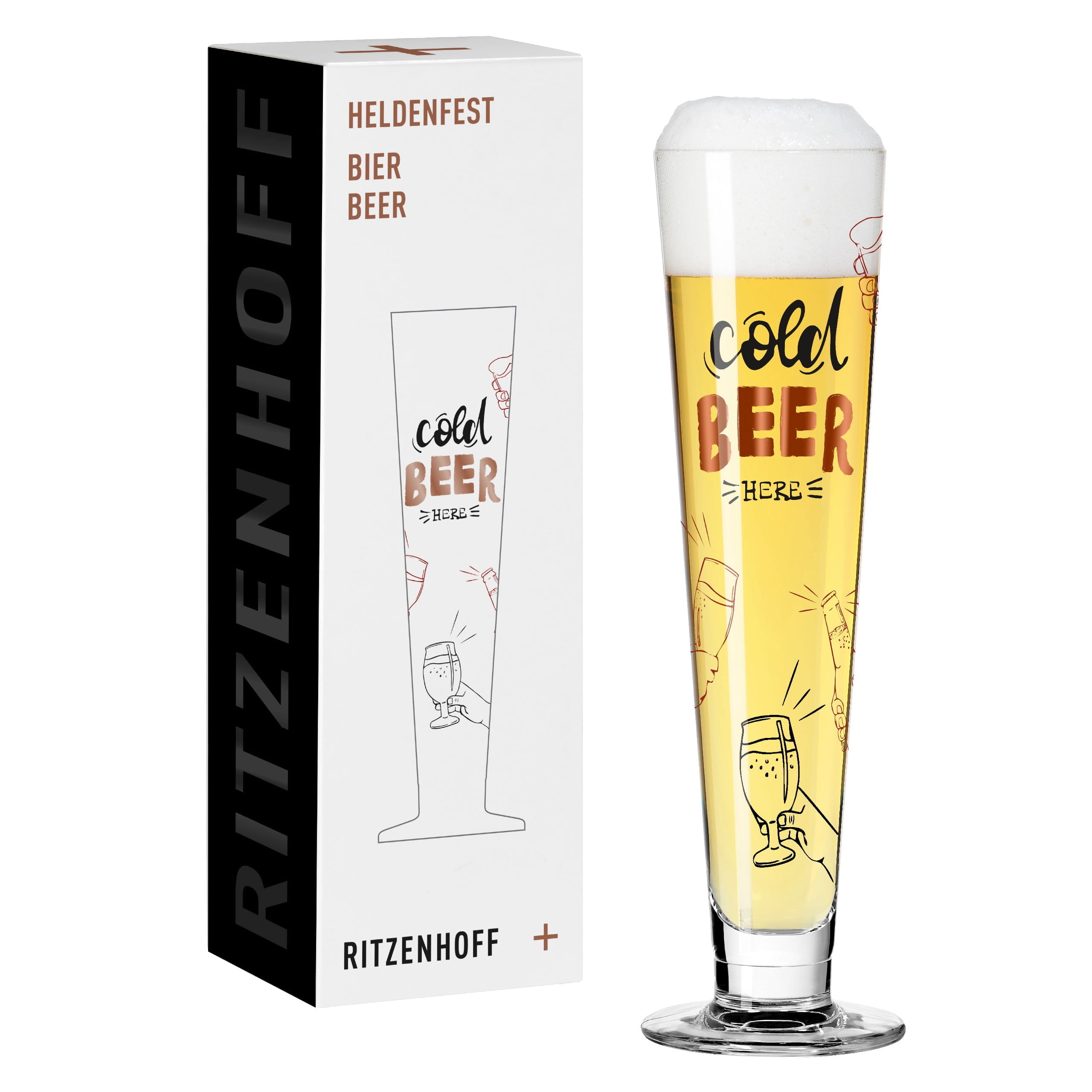1011016 HELDENFEST BEER GLASS #16 BY ESTHER SPRENGER-PIEPER