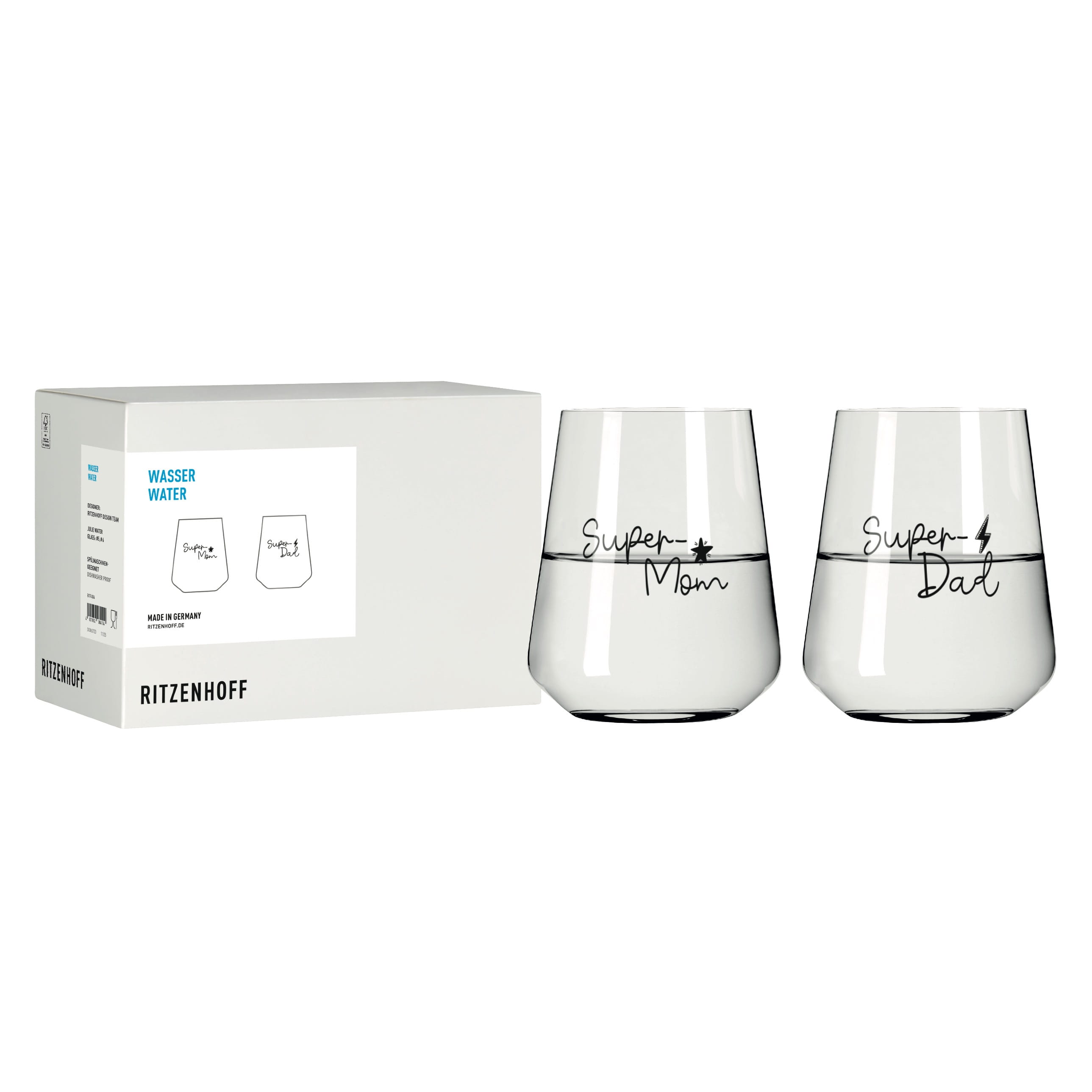 SPRÜCHE WASSERGLAS #5#6 VON RITZENHOFF DESIGN TEAM