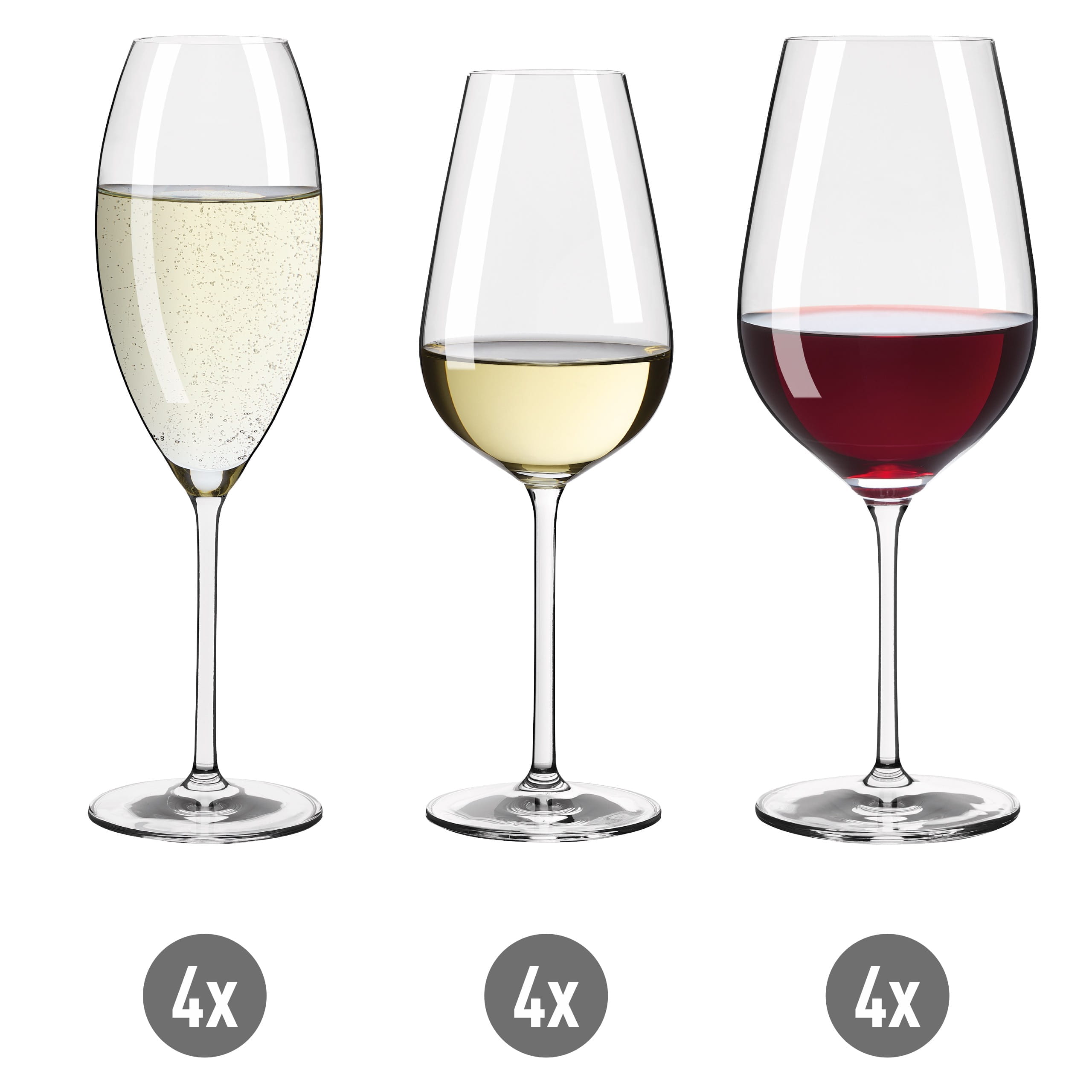 GLANZLICHT WEIN- UND CHAMPAGNERGLAS-SET H24 VON RITZENHOFF DESIGN TEAM