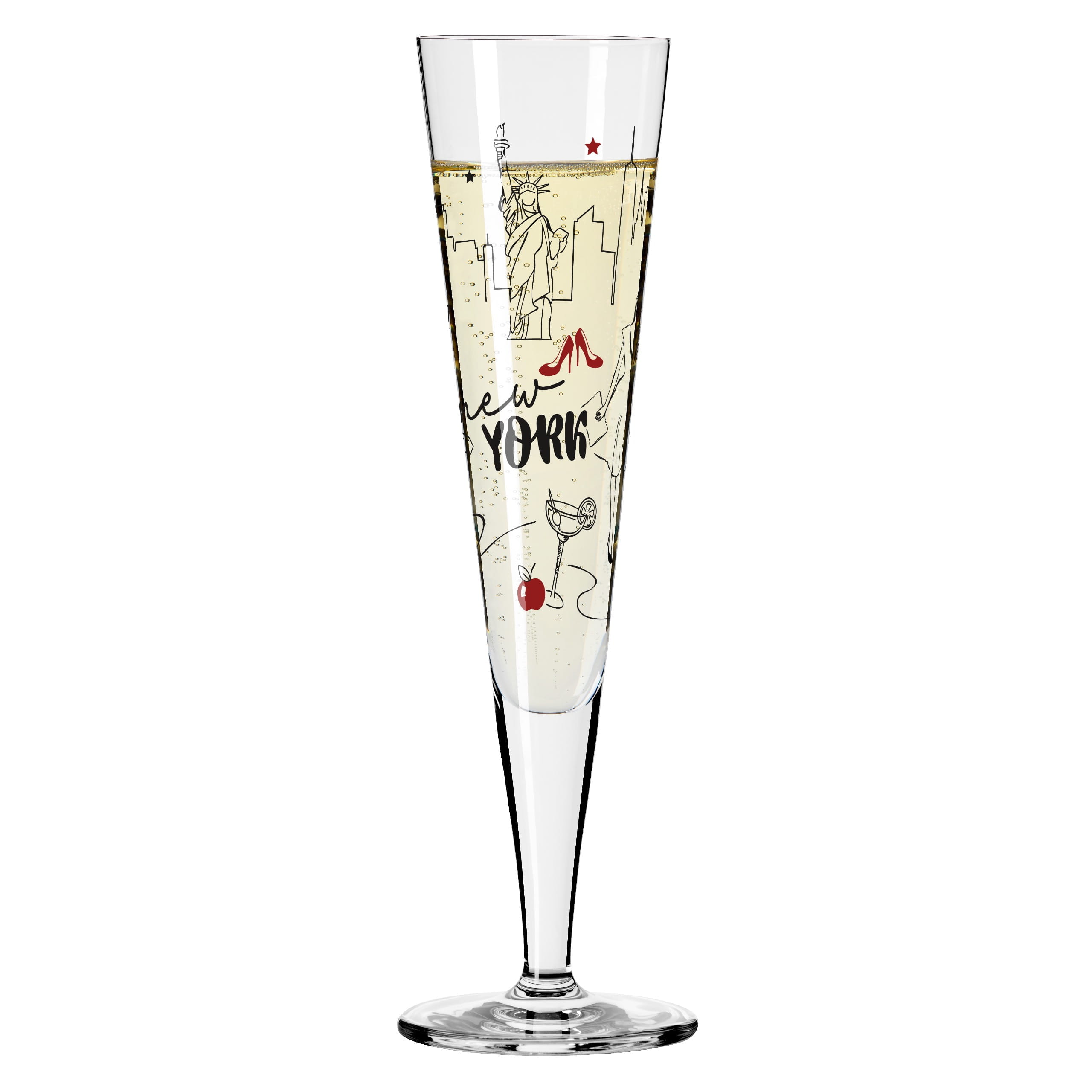 CHAMPUS NEW YORK EDITION CHAMPAGNERGLAS H24 VON THERESA KUHLMANN