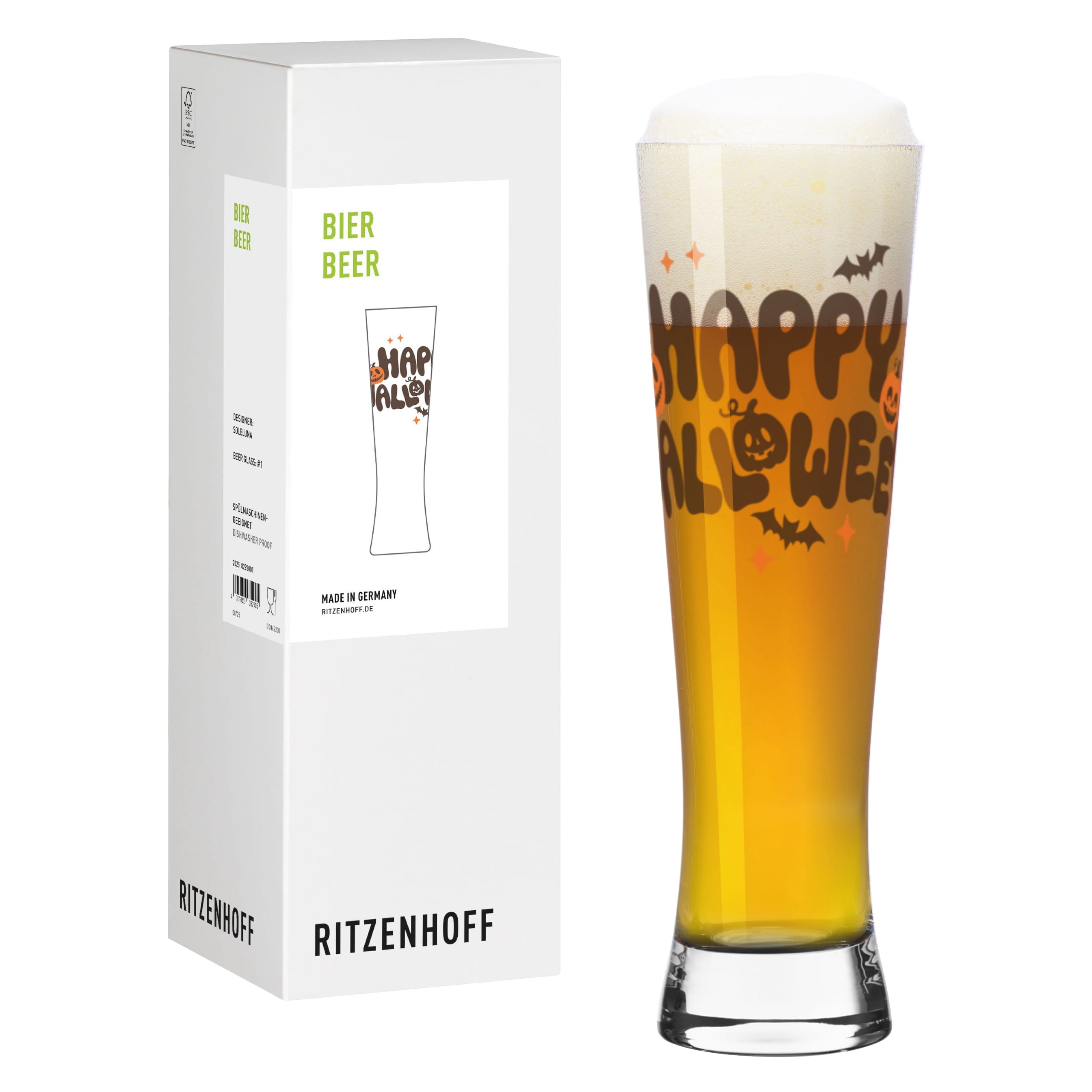 HALLOWEEN BIERGLAS #1 VON SOLELUNA
