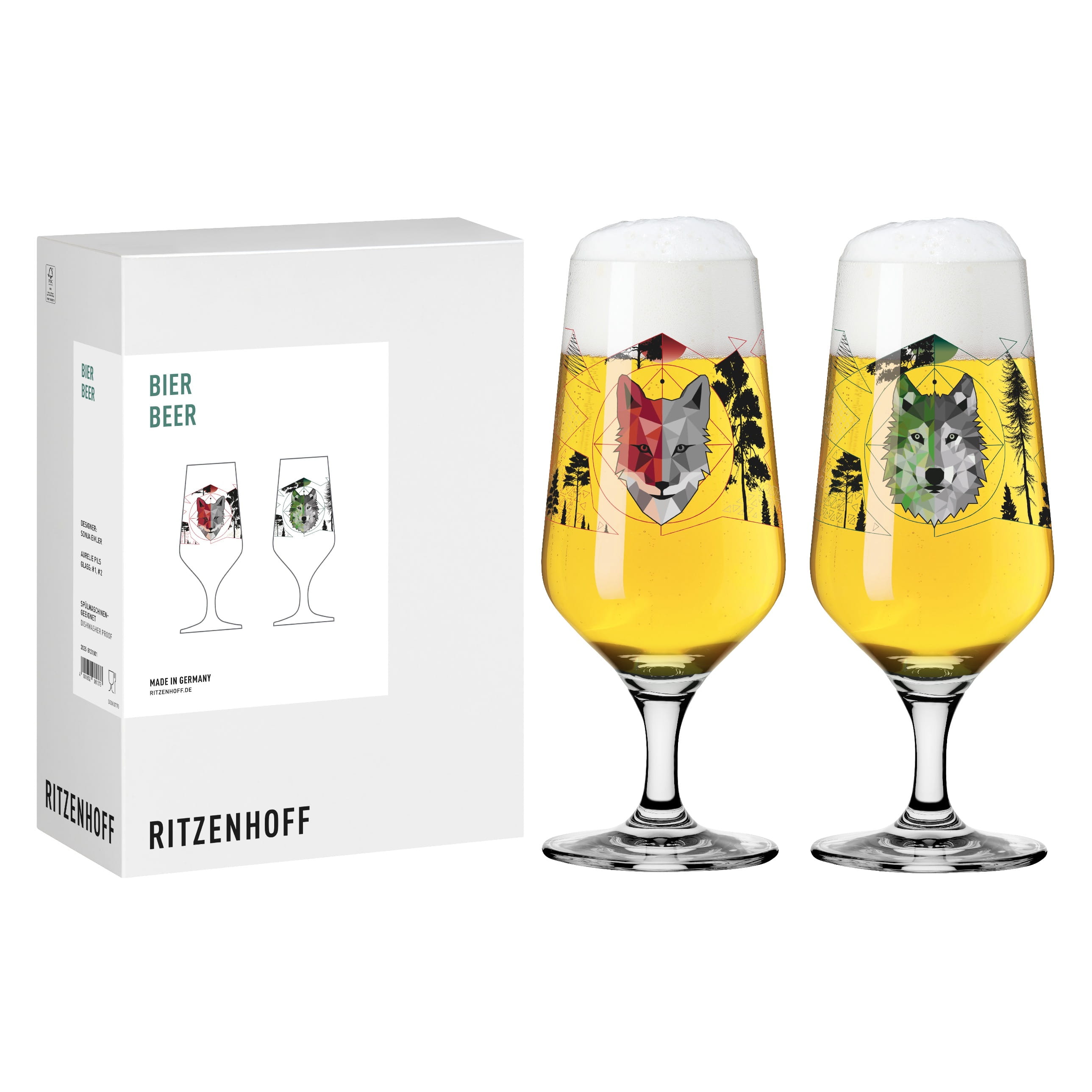 JÄGER & SAMMLER BIERGLAS-SET #1 #2 VON SONJA EIKLER