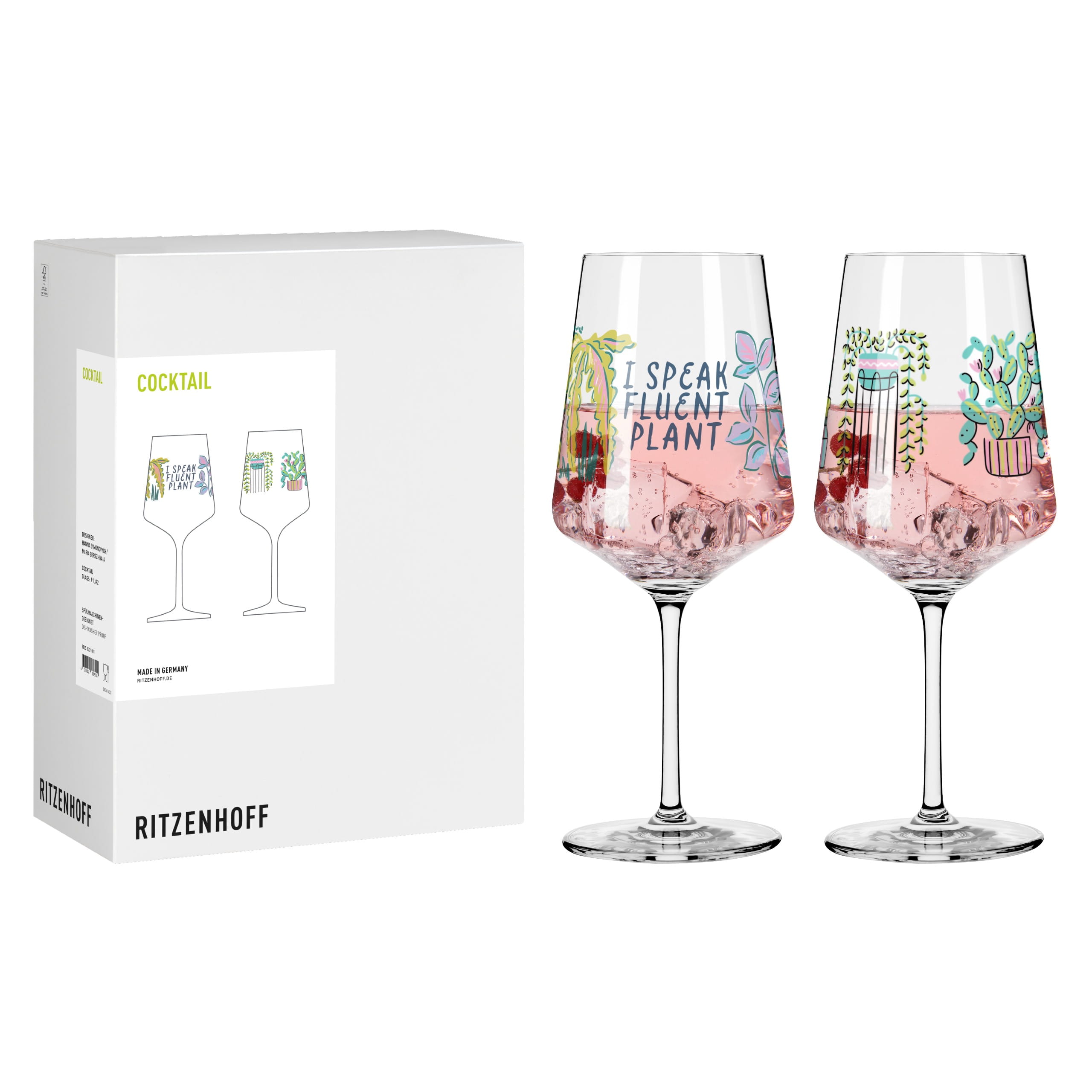 HOME & GARDEN COCKTAILGLAS-SET #1 #2 VON HANNA SYMONOVYCH, MARIIA BEREZHNAIA