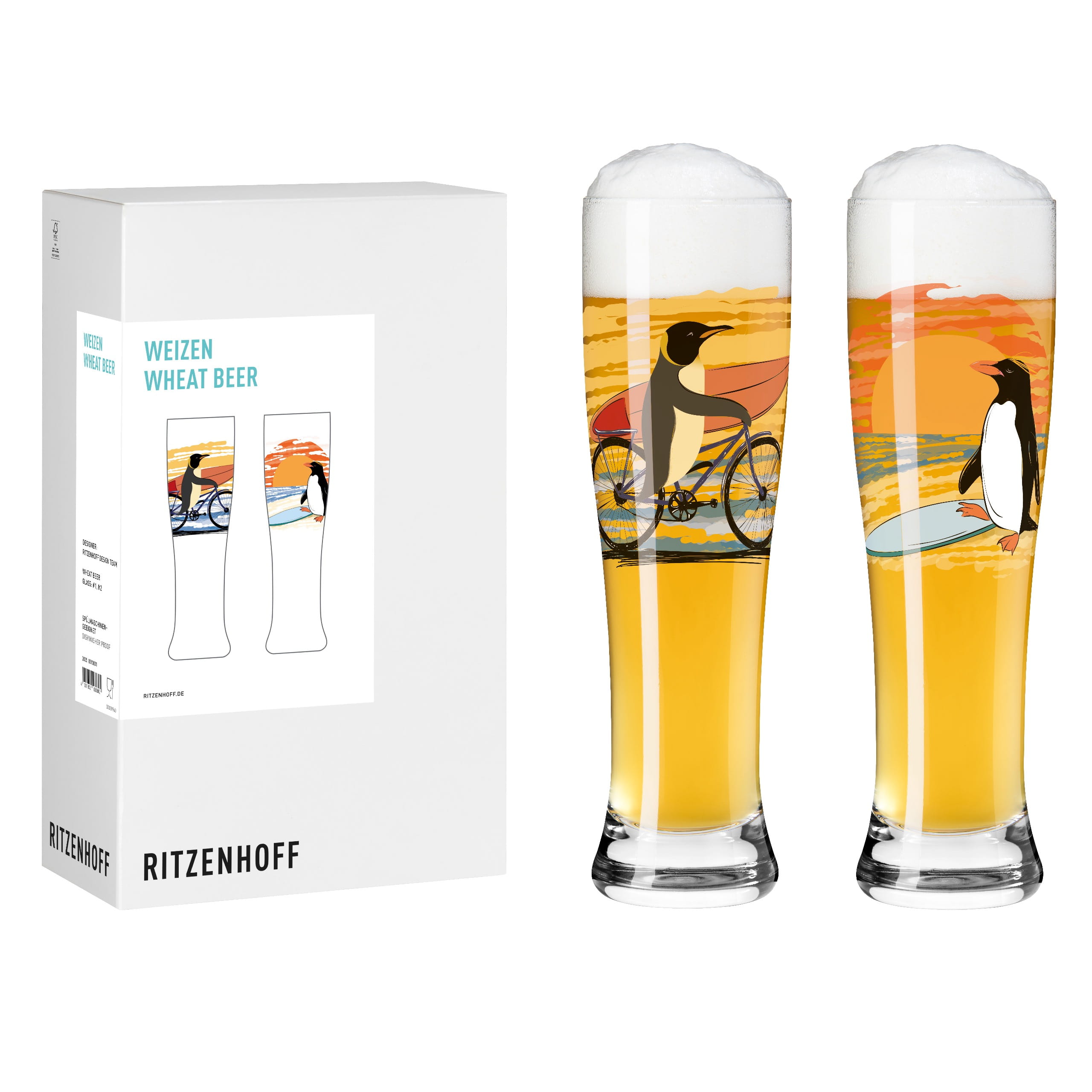 WEIZENBIERGLAS-SET #1 #2 VON RITZENHOFF DESIGN TEAM