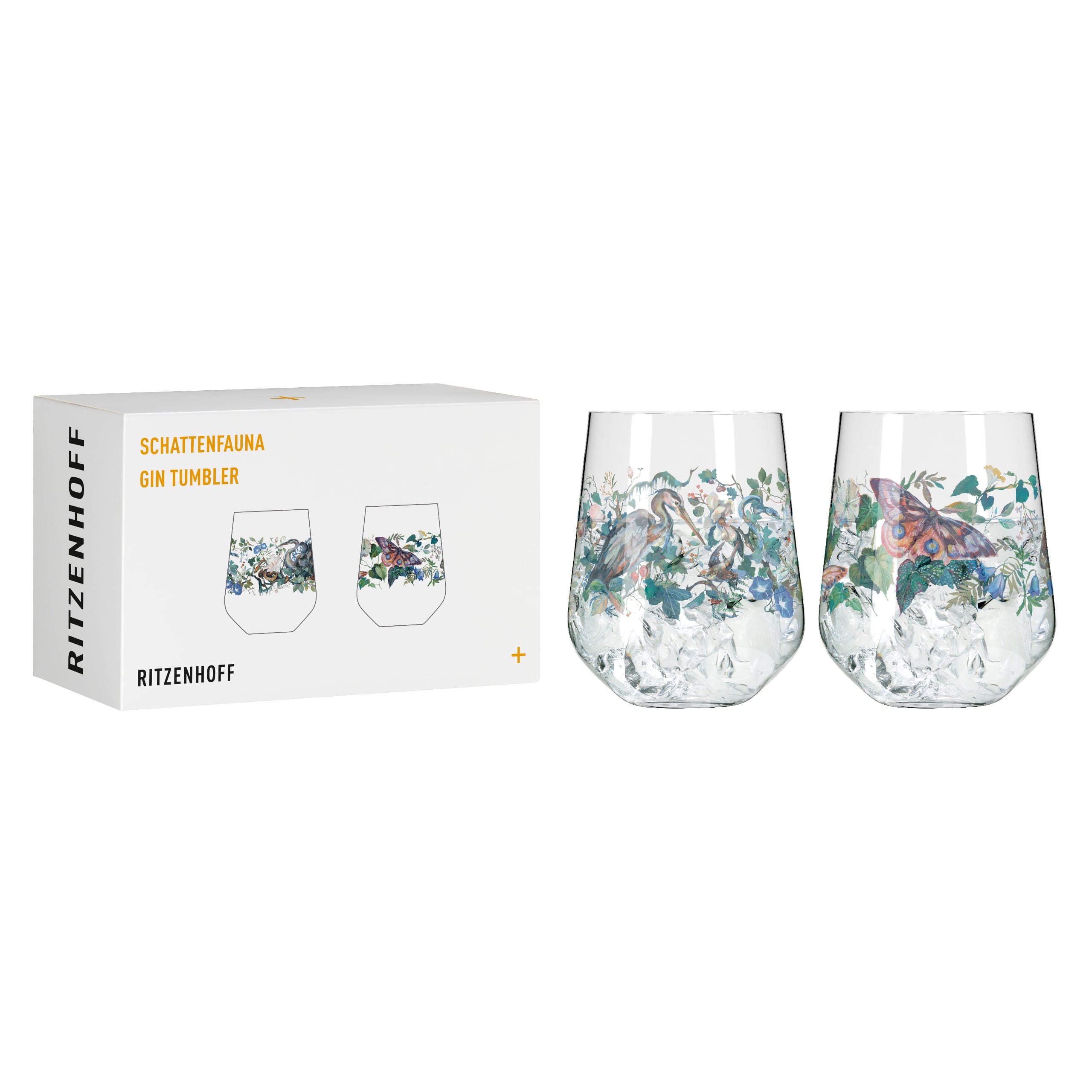 SCHATTENFAUNA GIN TUMBLER SET #7 #8 BY CLARA MCALLISTER SCHATTENFAUNA GIN TUMBLER SET #7 #8 BY CLARA MCALLISTER