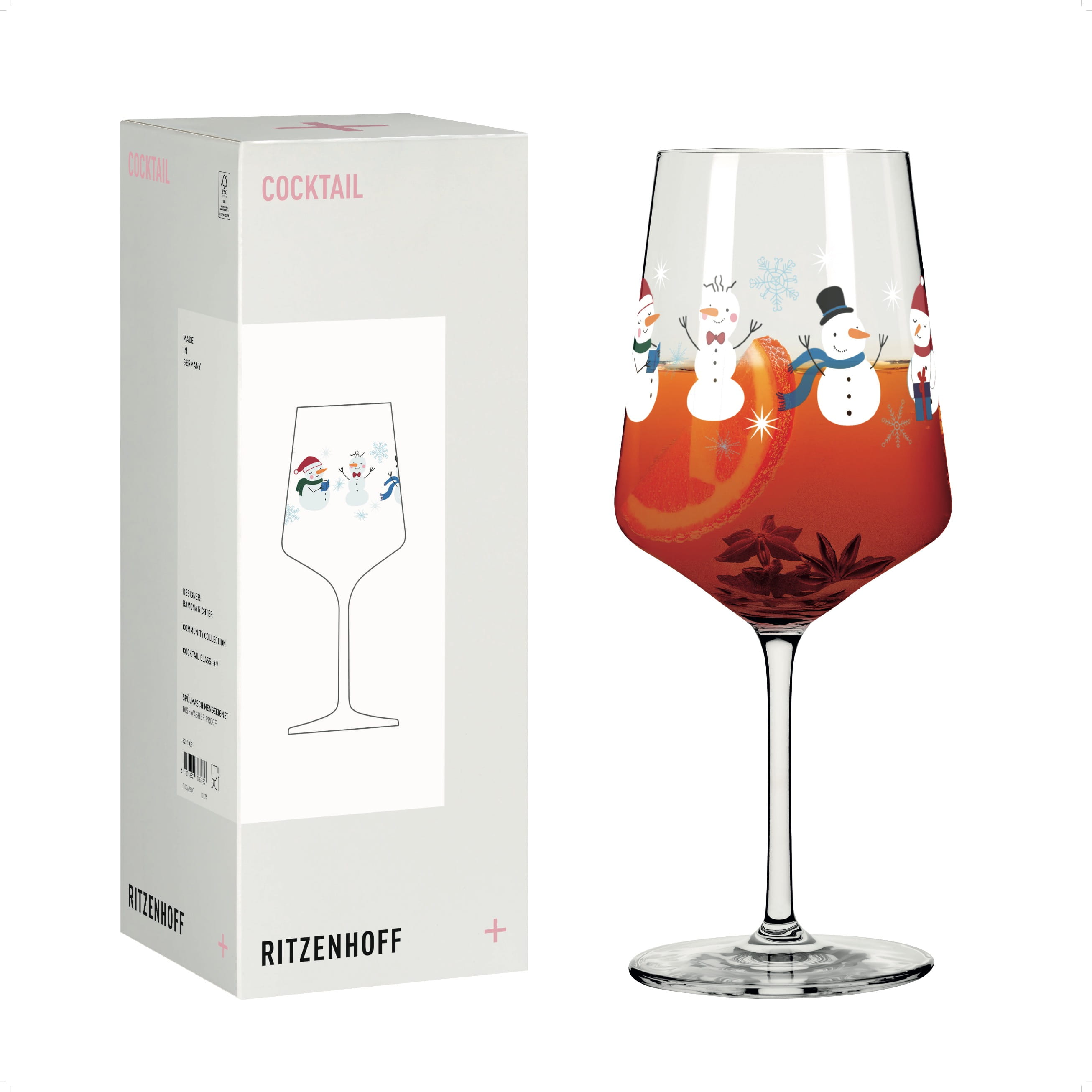 WEIHNACHTEN COCKTAILGLAS #9 VON RAMONA RICHTER