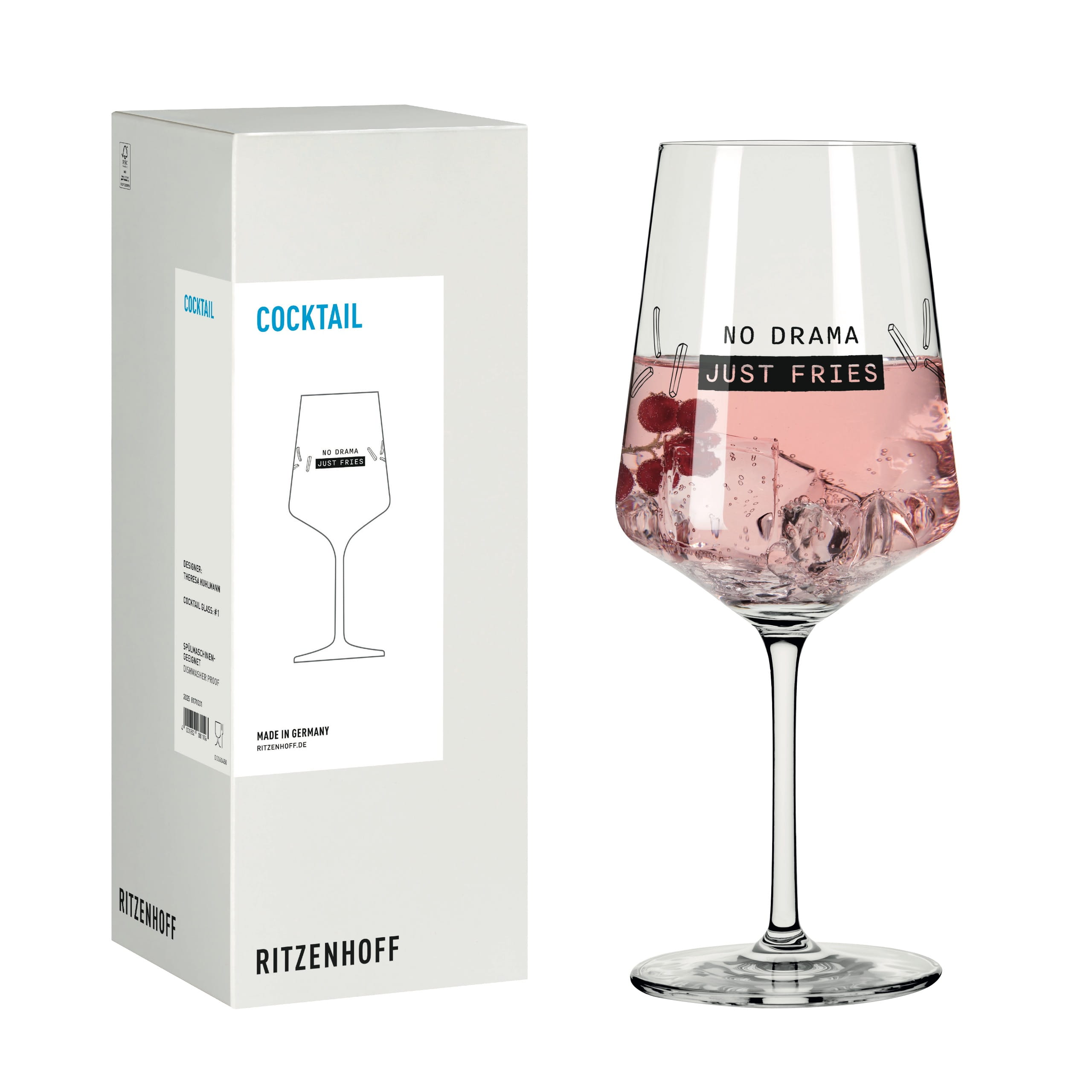 SAYINGS COCKTAIL GLASS F25 BY THERESA KUHLMANN