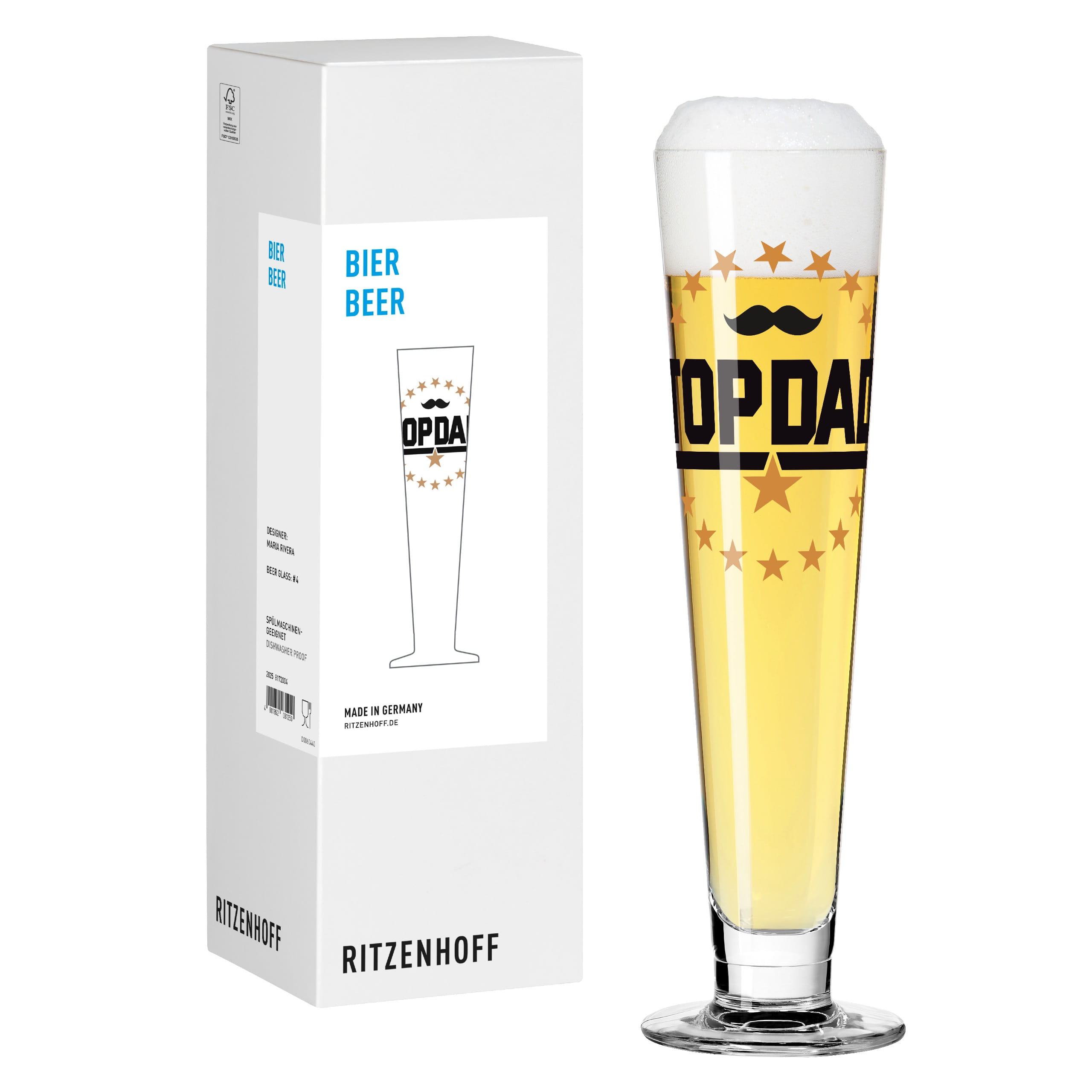 CITATIONS VERRE À BIÈRE F25 DE MARIA RIVERA