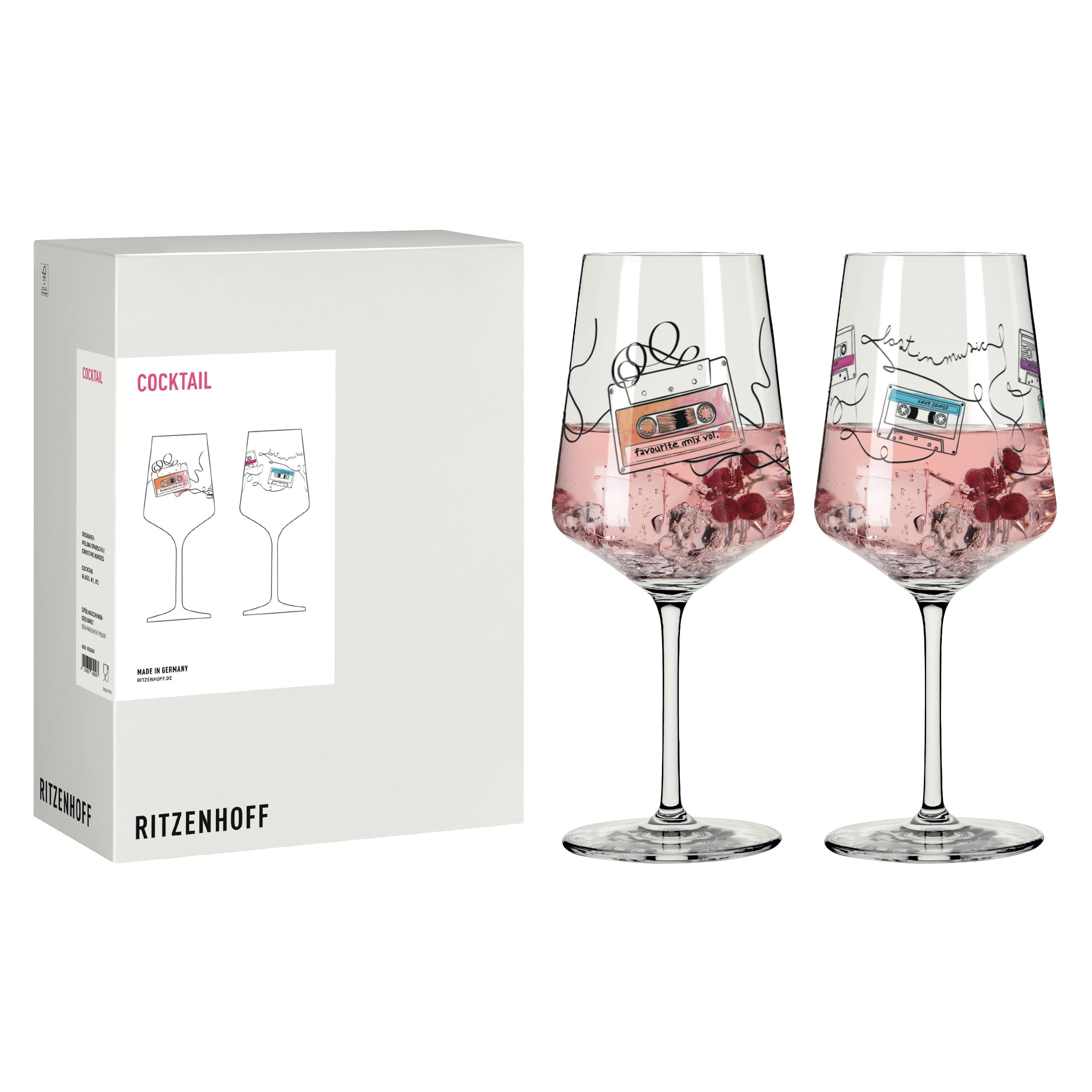 MUSIK COCKTAILGLAS-SET #1 #2 VON MELINA SPARSCHU, CHRISTINE KORDES