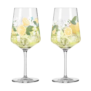 SOMMERTAU LIMONCELLO APERITIFGLAS-SET F25 VON HANNA SYMONOVYCH