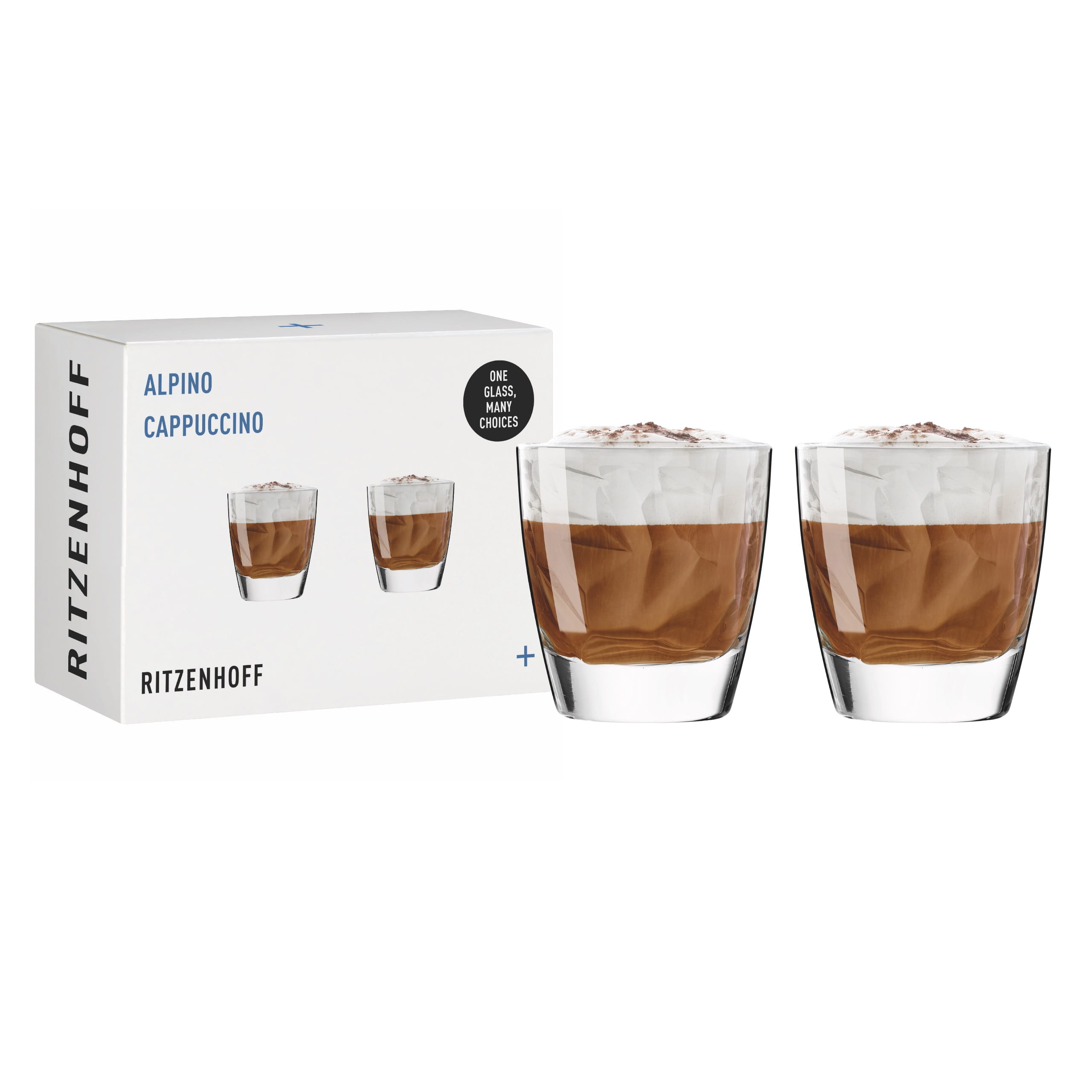 3992001_b ALPINO CAPPUCCINO GLASS SET F25 BY RITZENHOFF DESIGN TEAM