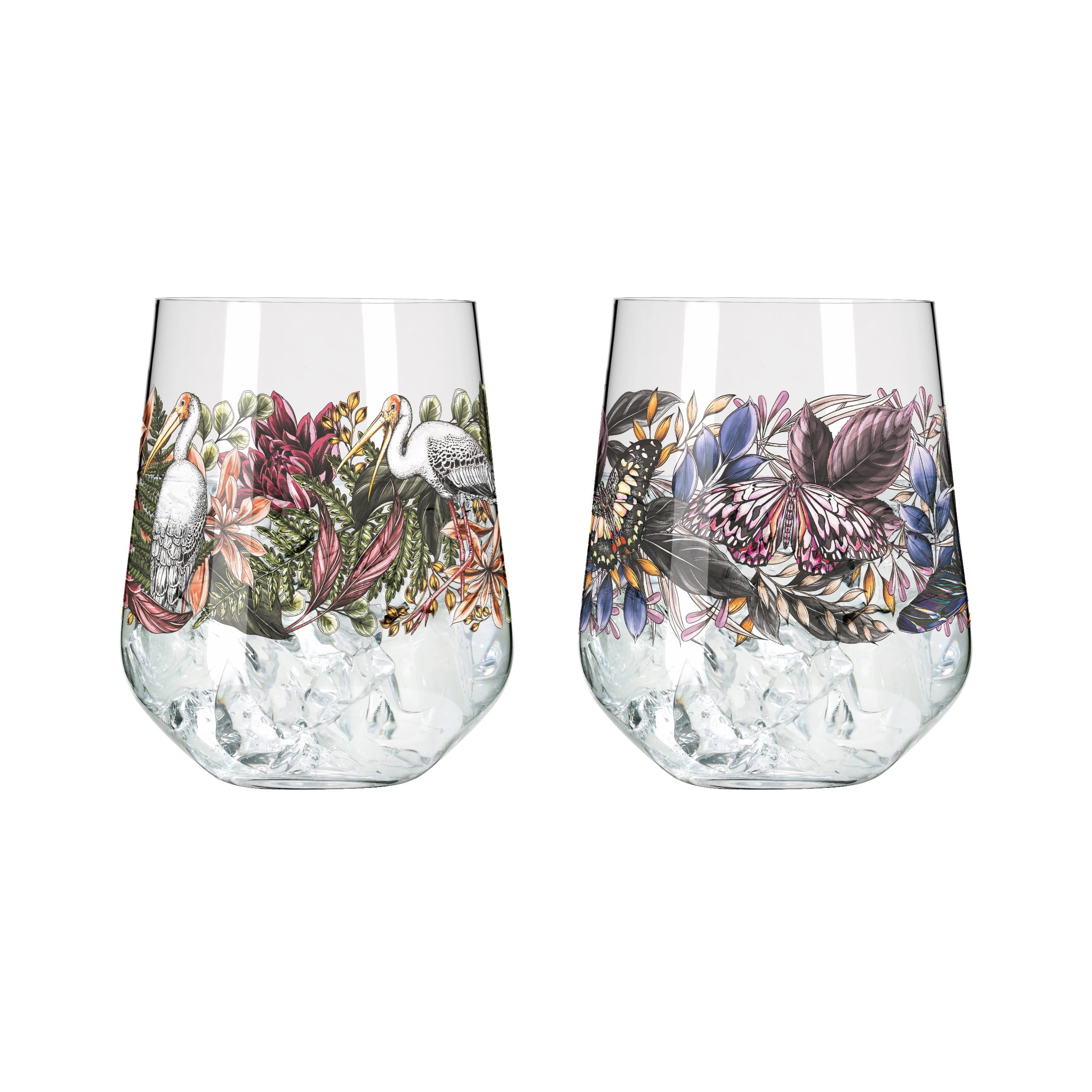 3701001 SCHATTENFAUNA WINE GLASS SET #1, #2 BY MAGGIE ENTERRIOS