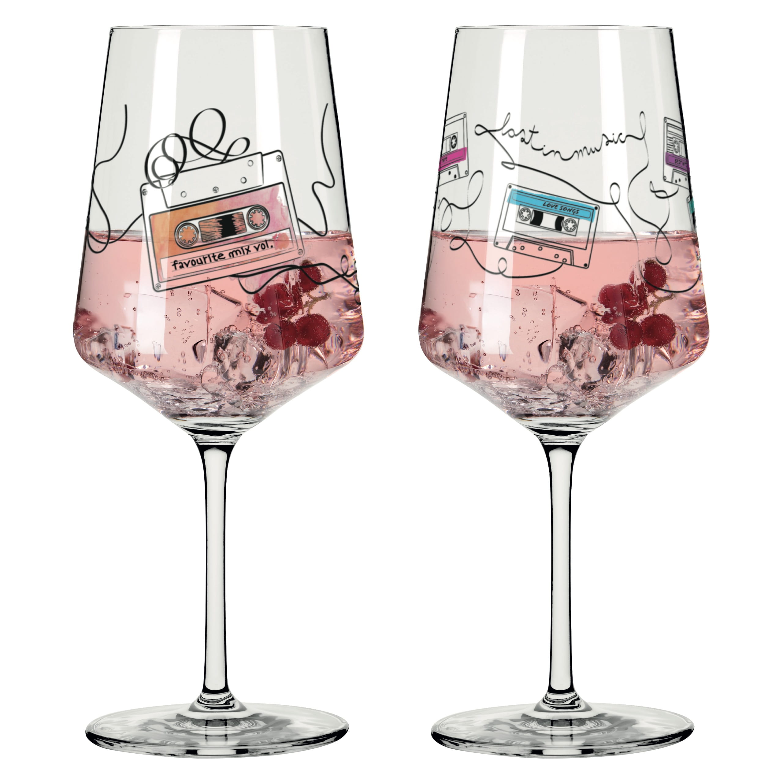 MUSIK COCKTAILGLAS-SET #1 #2 VON MELINA SPARSCHU, CHRISTINE KORDES