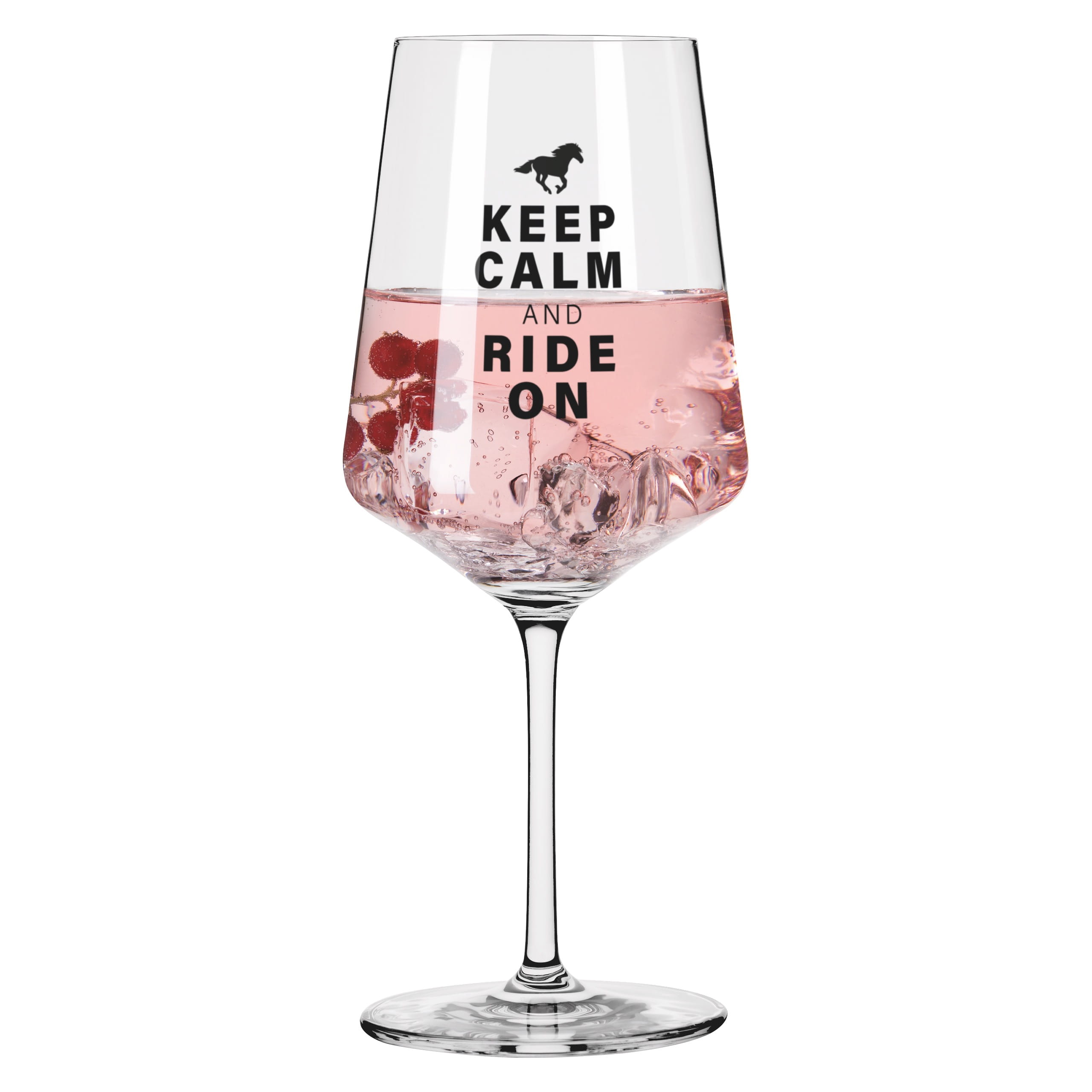 8084004 HORSES COCKTAIL WINE GLASS #6 BY THERESA KUHLMANN