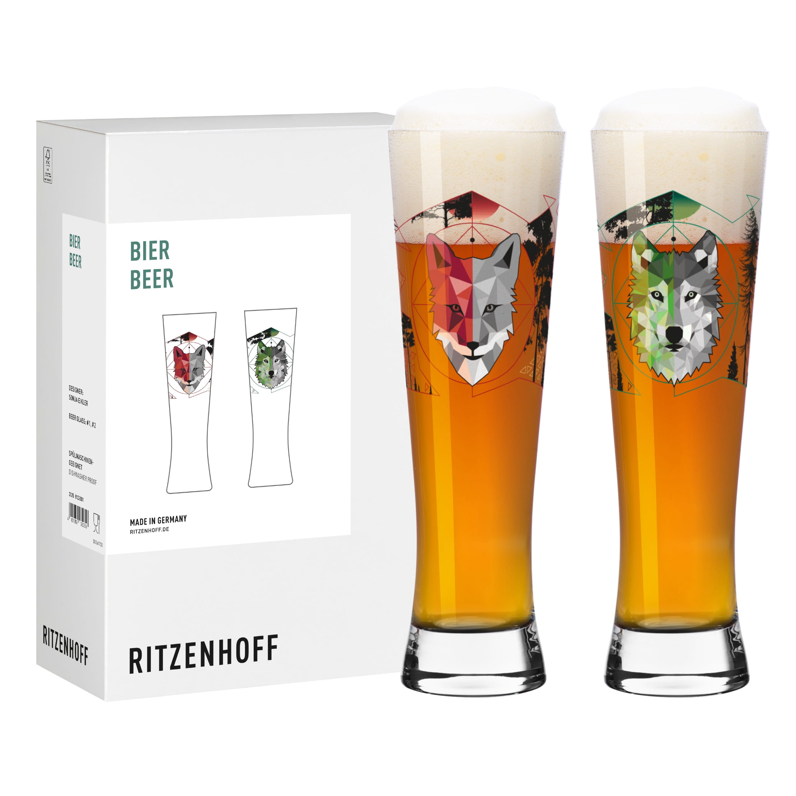 JÄGER & SAMMLER BIERGLAS-SET #1 #2 VON SONJA EIKLER
