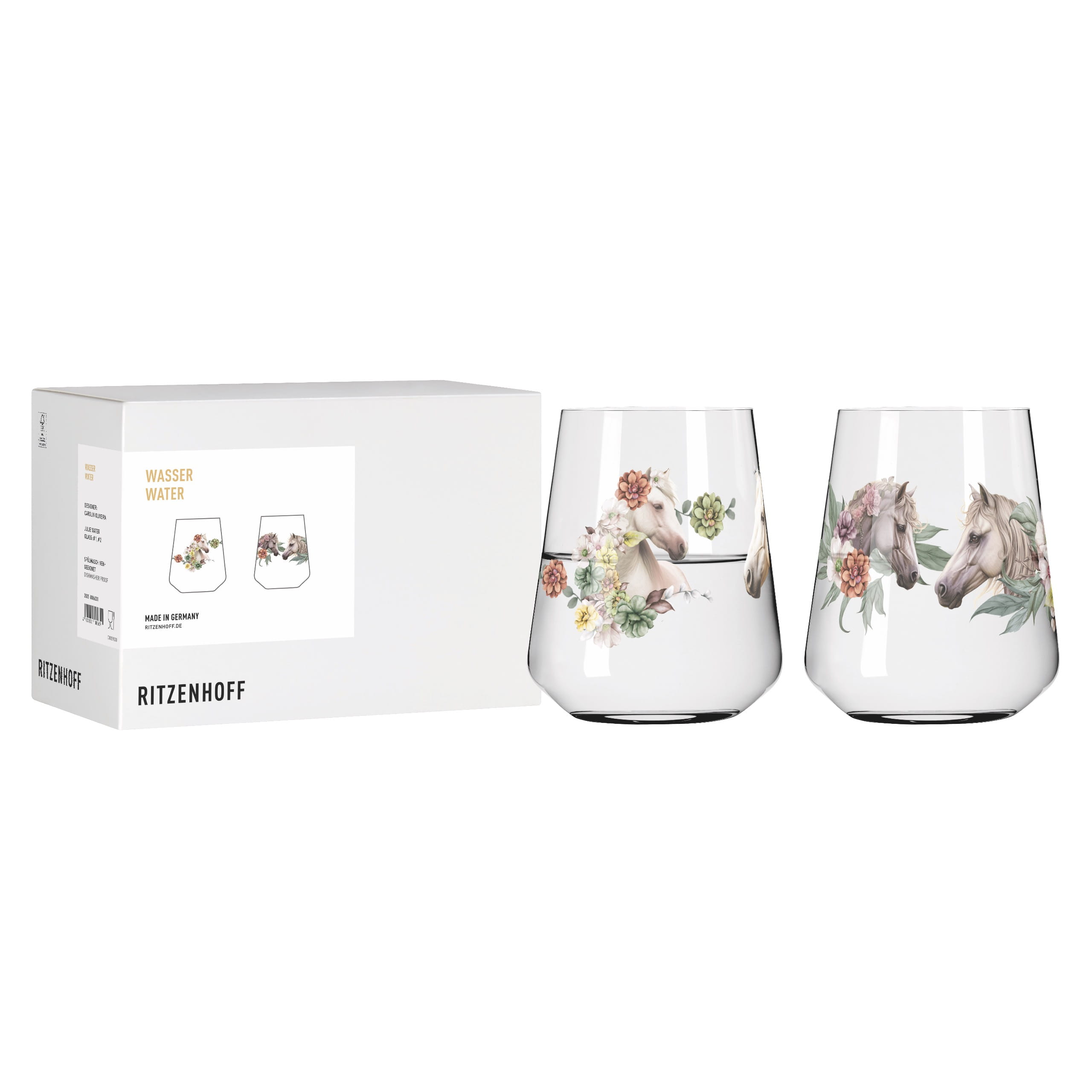 8086001 REITGOLD WASSERGLAS-SET #1 #2 VON CAROLIN OLIVEIRA