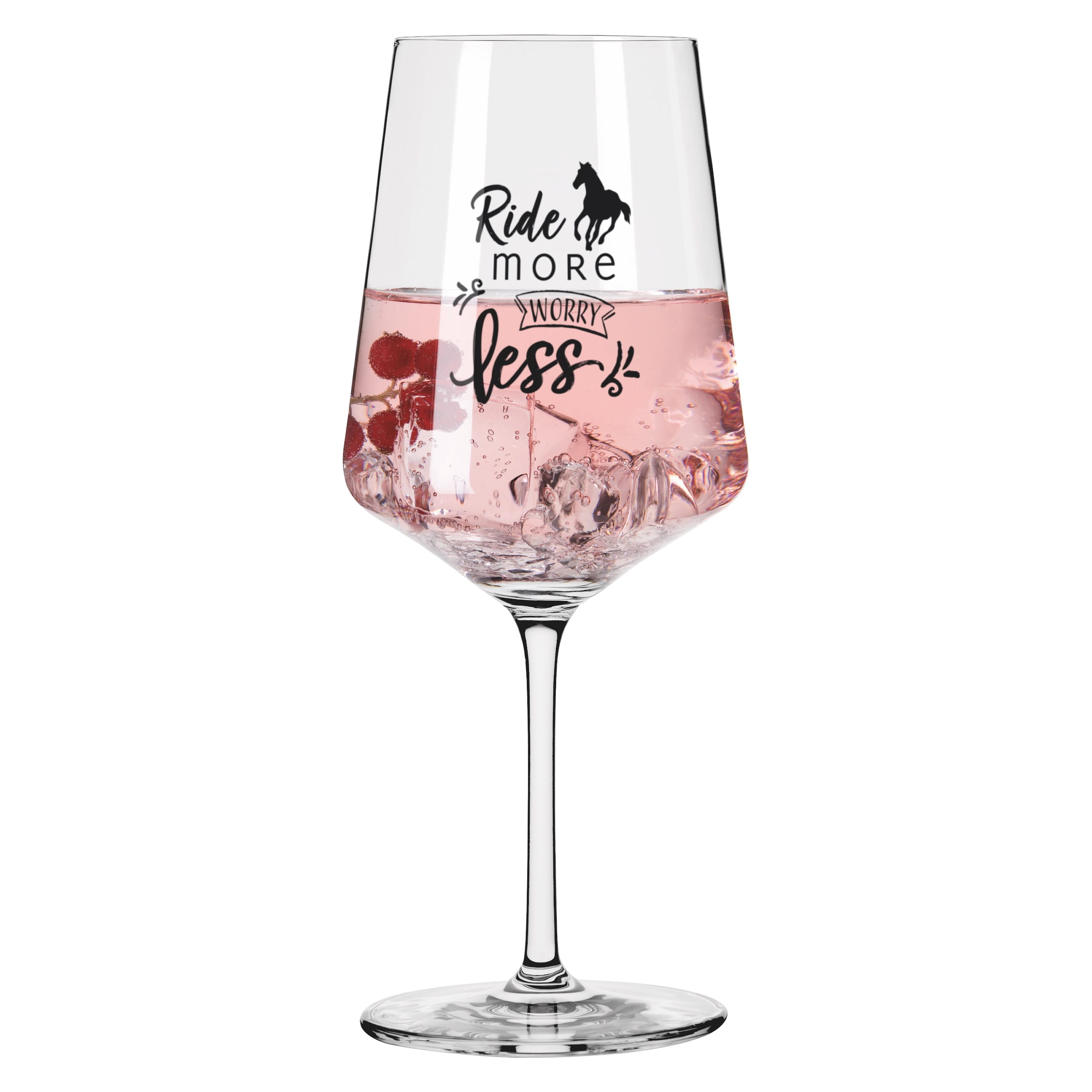 8084003 HORSES COCKTAIL WINE GLASS #5 BY THERESA KUHLMANN