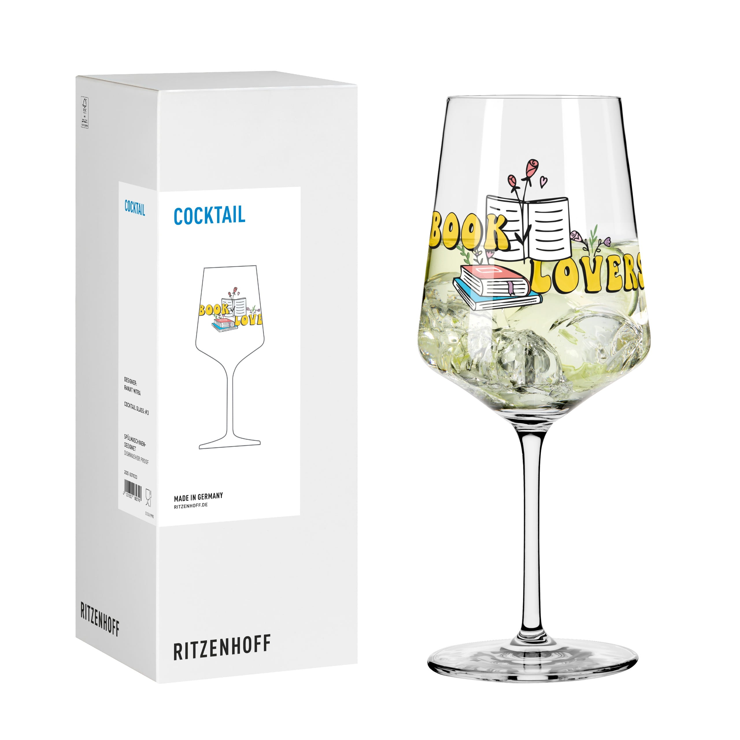 BOOKS COCKTAIL GLASS #3 BY RANJIT MITRA