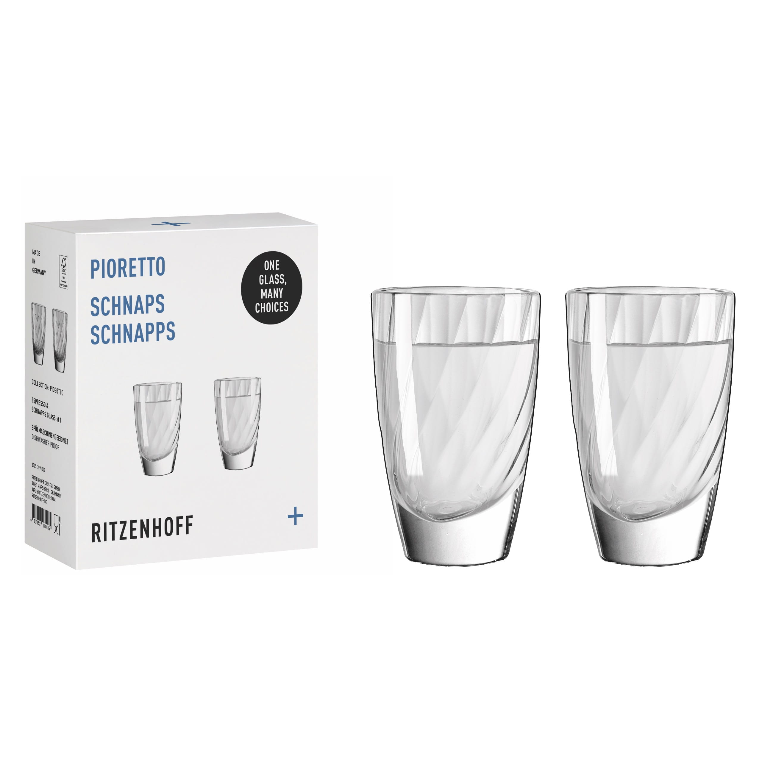 PIORETTO  ESSPRESSOGLAS-SET F25 VON RITZENHOFF DESIGN TEAM