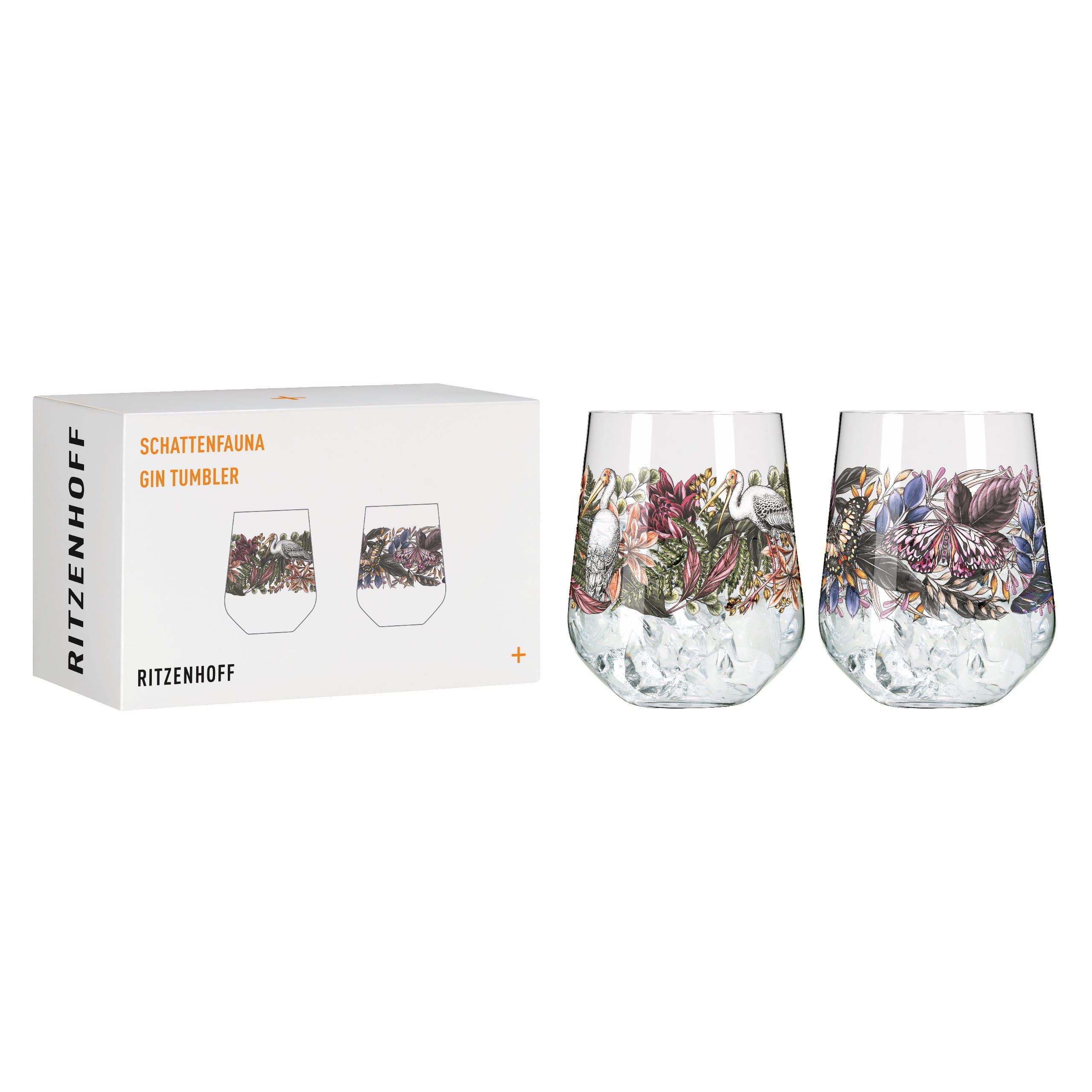 3701001 SCHATTENFAUNA WINE GLASS SET #1, #2 BY MAGGIE ENTERRIOS