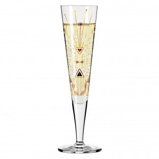 GOLDNACHT CHAMPAGNE GLASS SET #25 BY WERNER BOHR