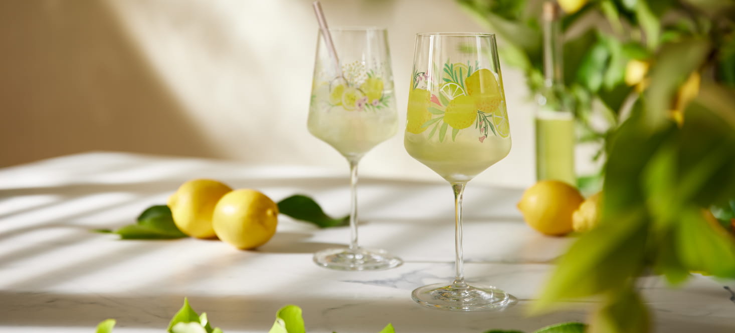 Sommertau: Aperitif- + Wasserglas