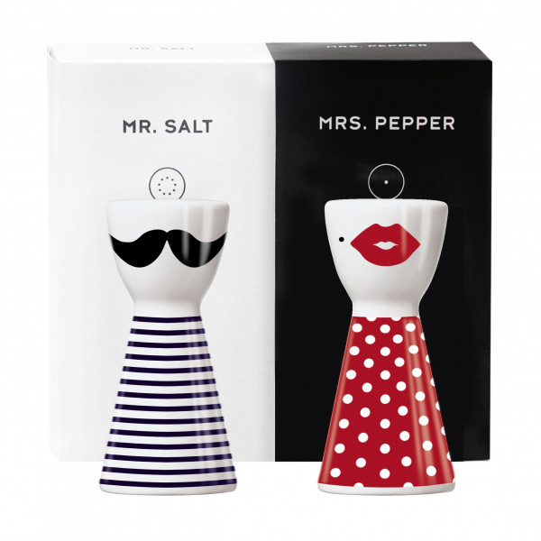 Mr. Salt &amp; Mrs. Pepper Salz- und Pfefferstreuer-Set von Pietro Chiera