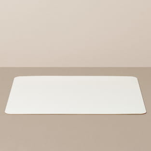Tray insert / placemat XL, square, in white / pink