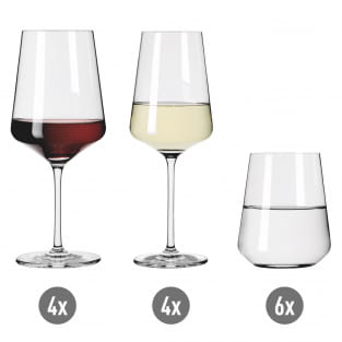 LICHTWEISS JULIE WINE AND WATER GLASS SET H24 BY NADINE NIGGEMEIER, RITZENHOFF DESIGN TEAM