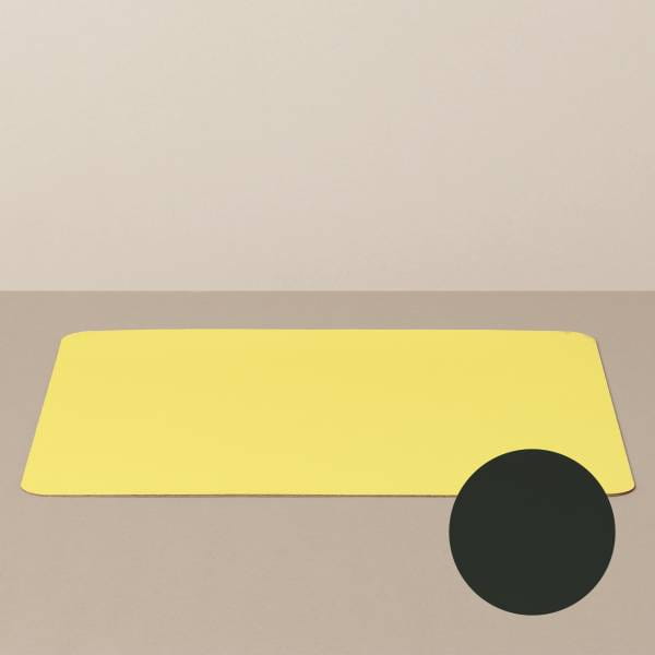 Tray insert / placemat XL, square, in black / yellow