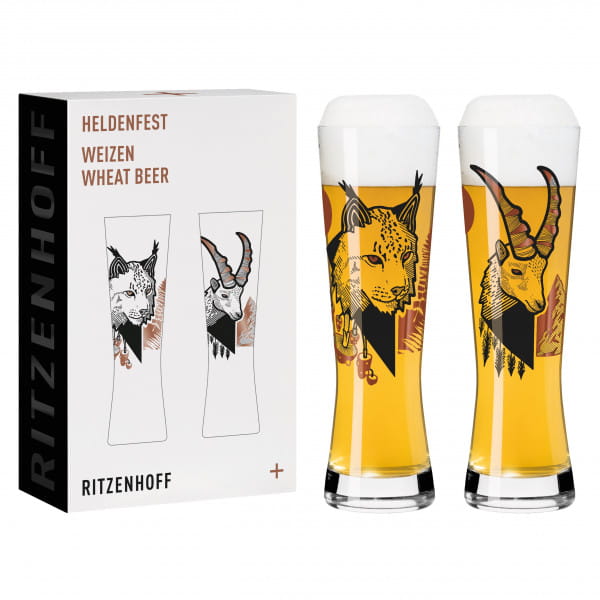 HELDENFEST WHEAT BEER GLASS SET #2 BY DANIEL FATEMI